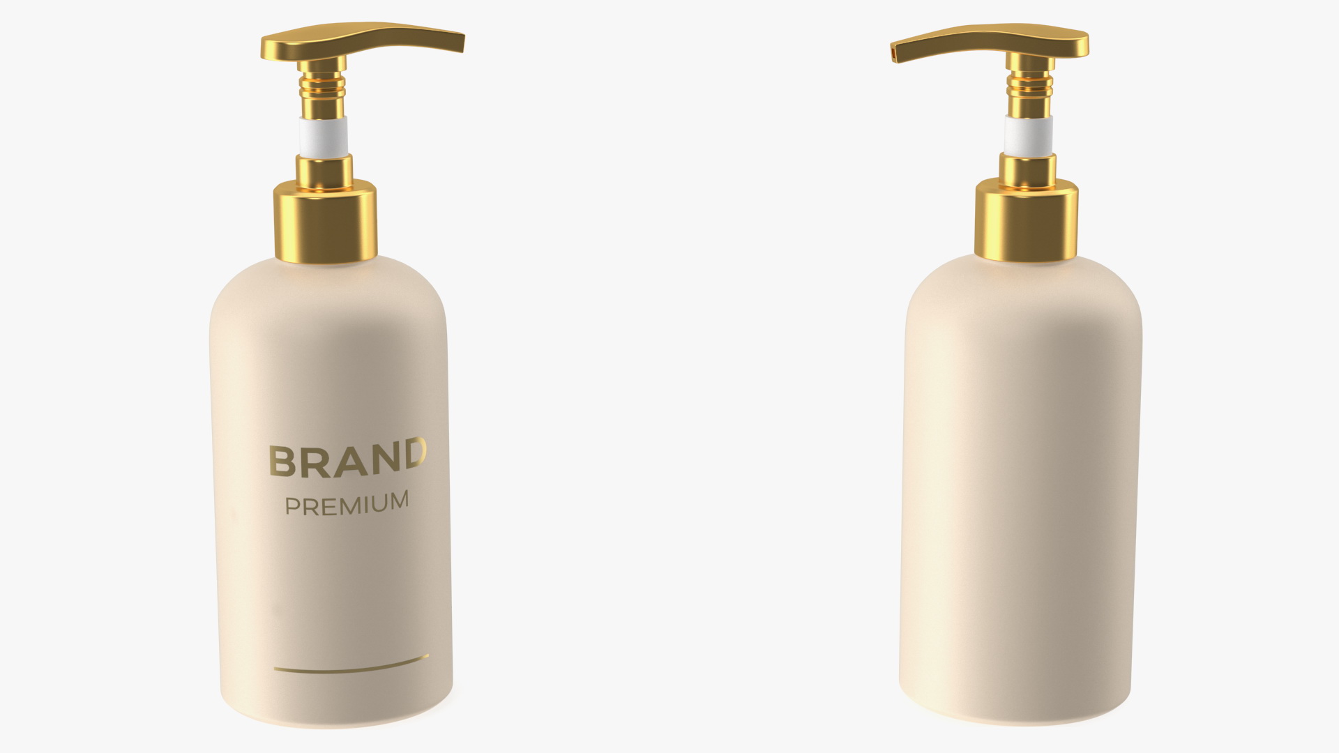 3D model Gold Cosmetic Pump Bottle