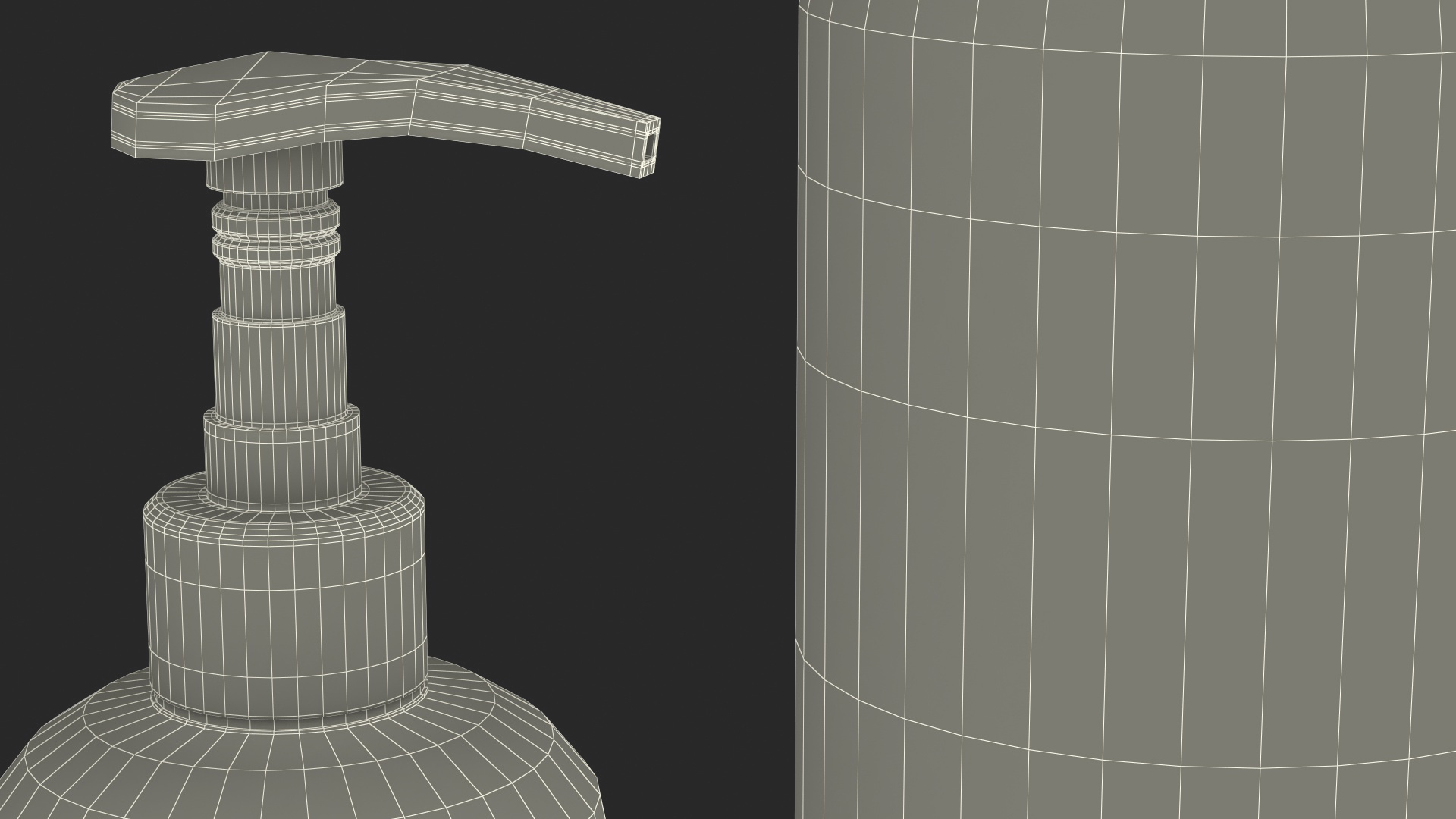 3D model Gold Cosmetic Pump Bottle