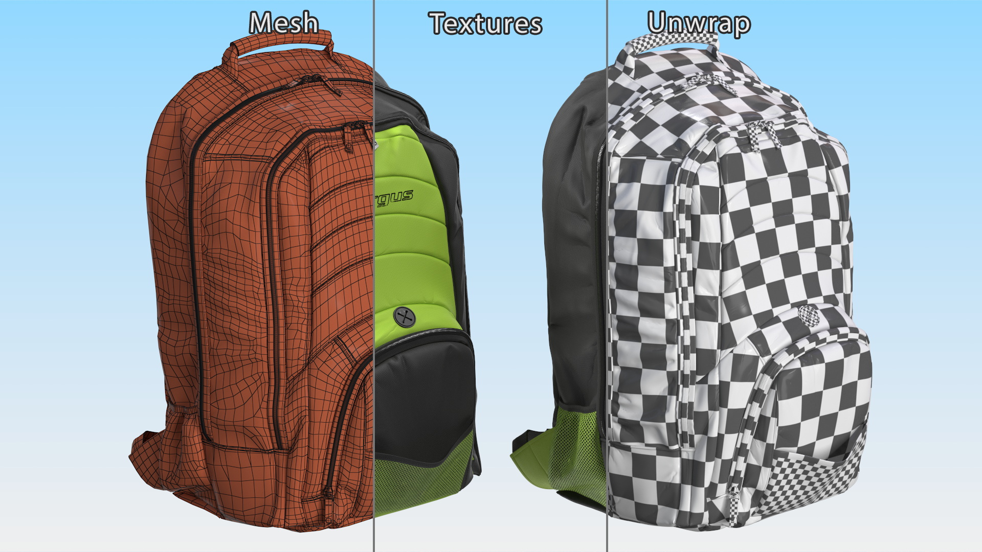 Stylish Sport Backpack 3D