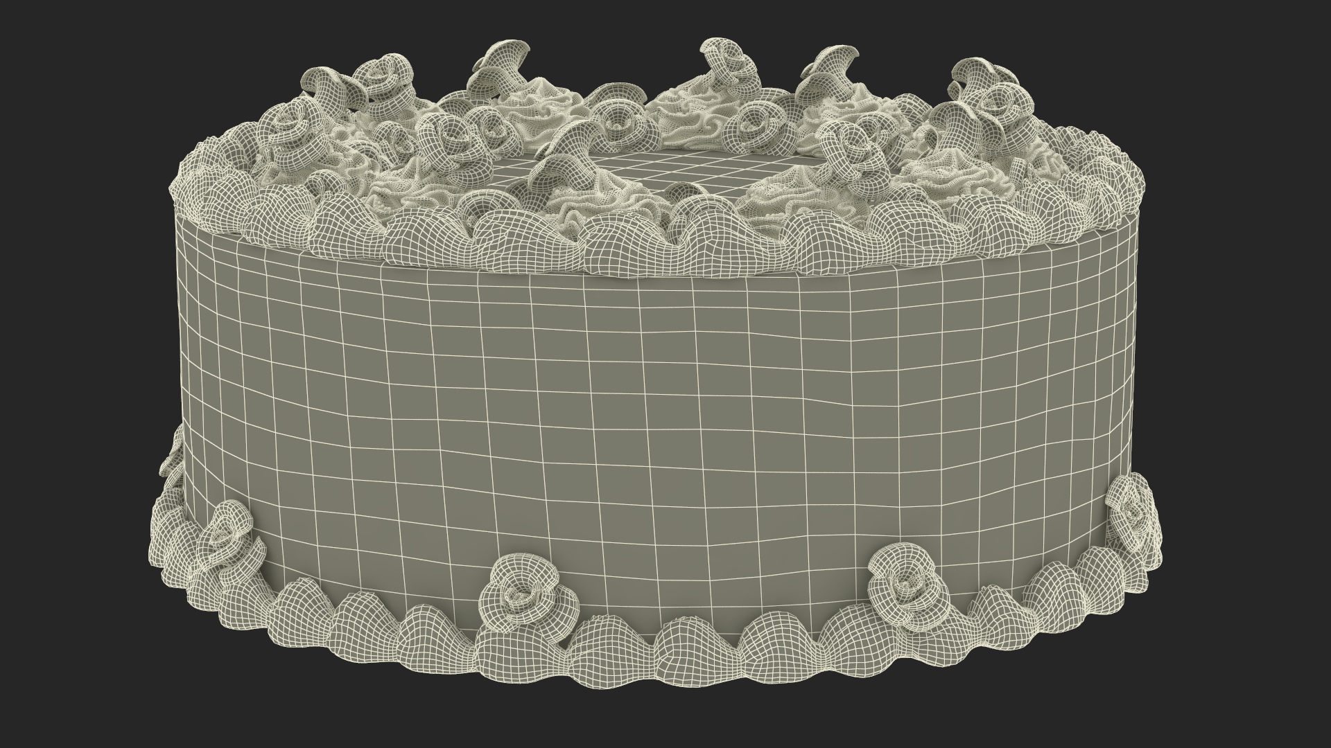Cream Cake Sweet Dessert 3D model