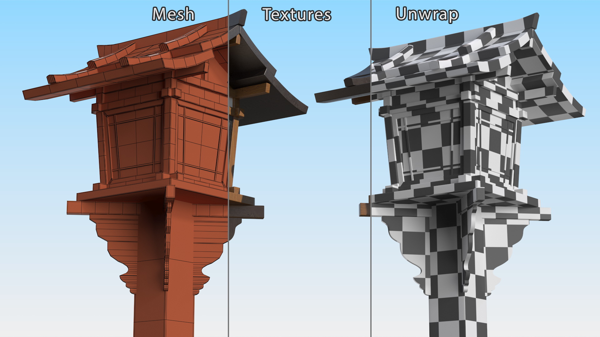Asian Street Lamp 3D