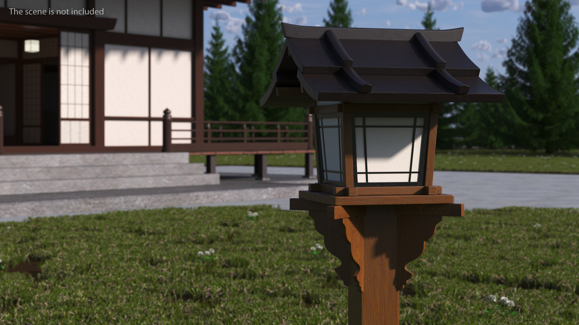 Asian Street Lamp 3D