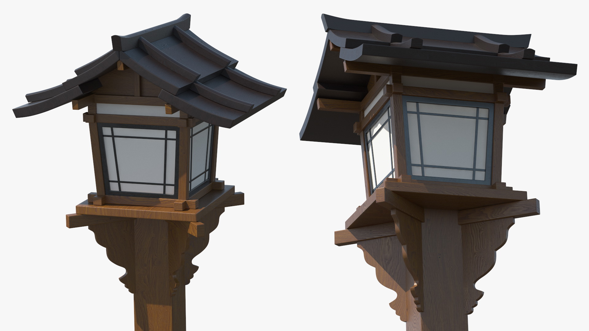 Asian Street Lamp 3D
