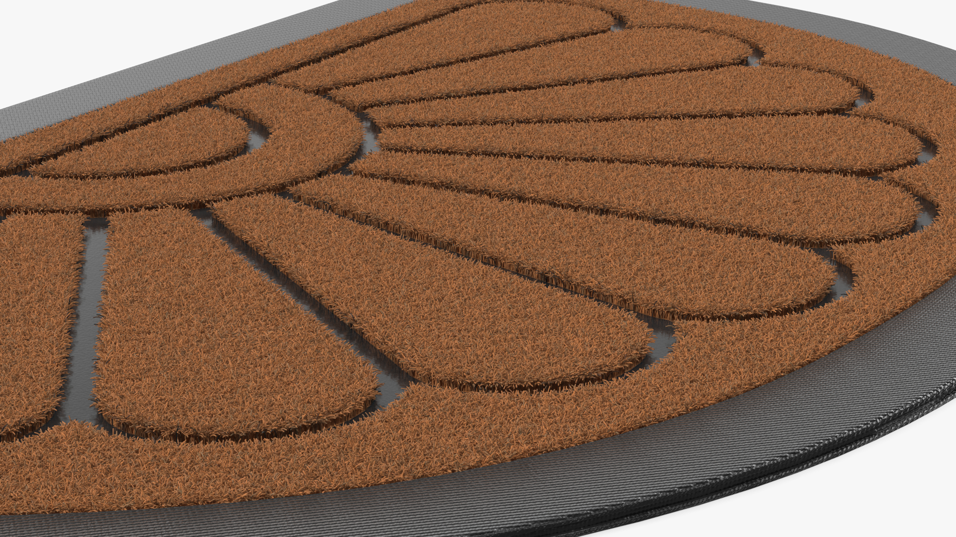 3D model Brown Arched Door Mat Fur