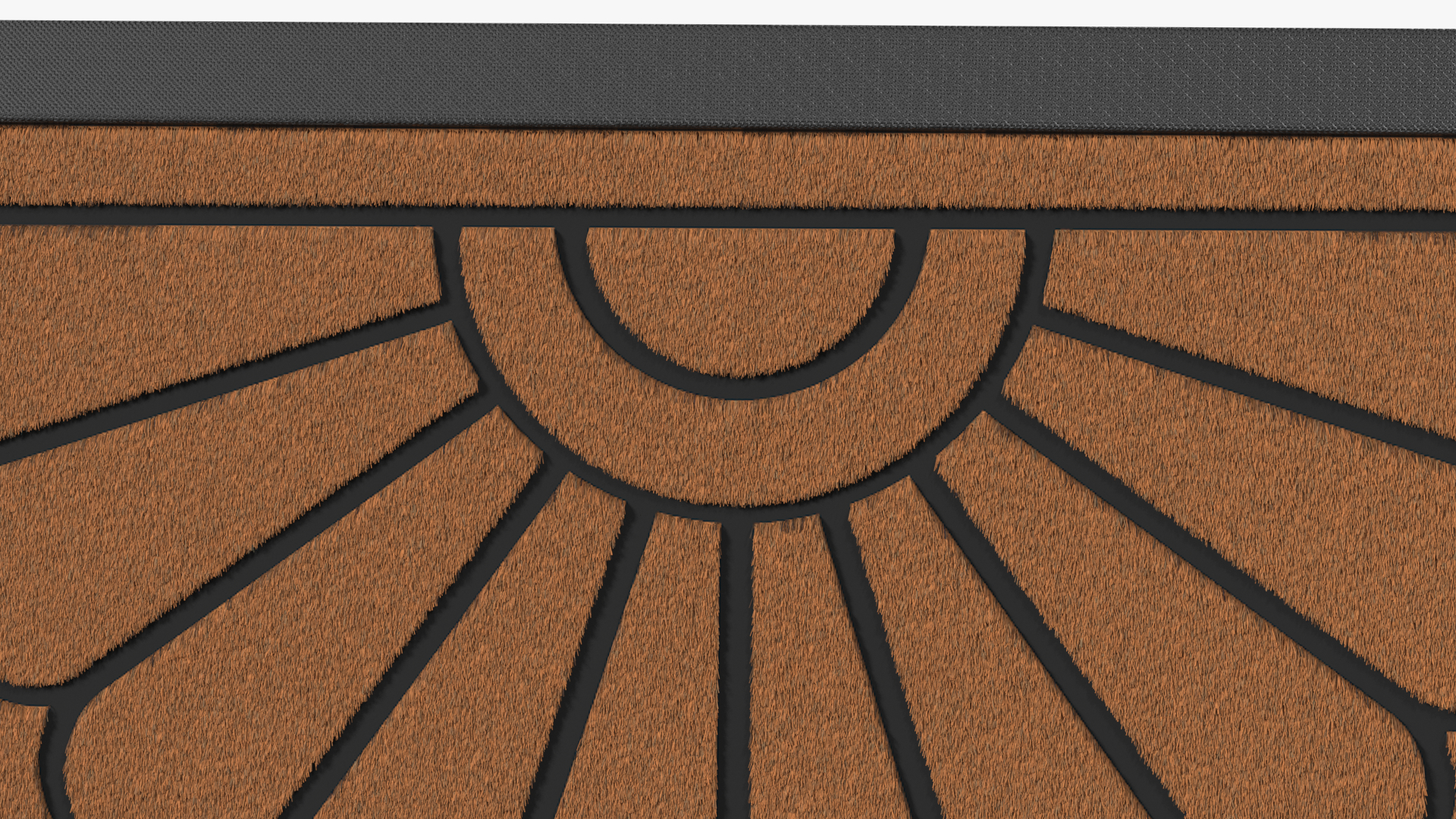 3D model Brown Arched Door Mat Fur