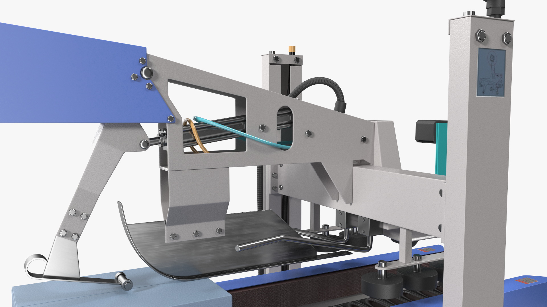 3D Automatic Paper Carton Packing Machine Blue model