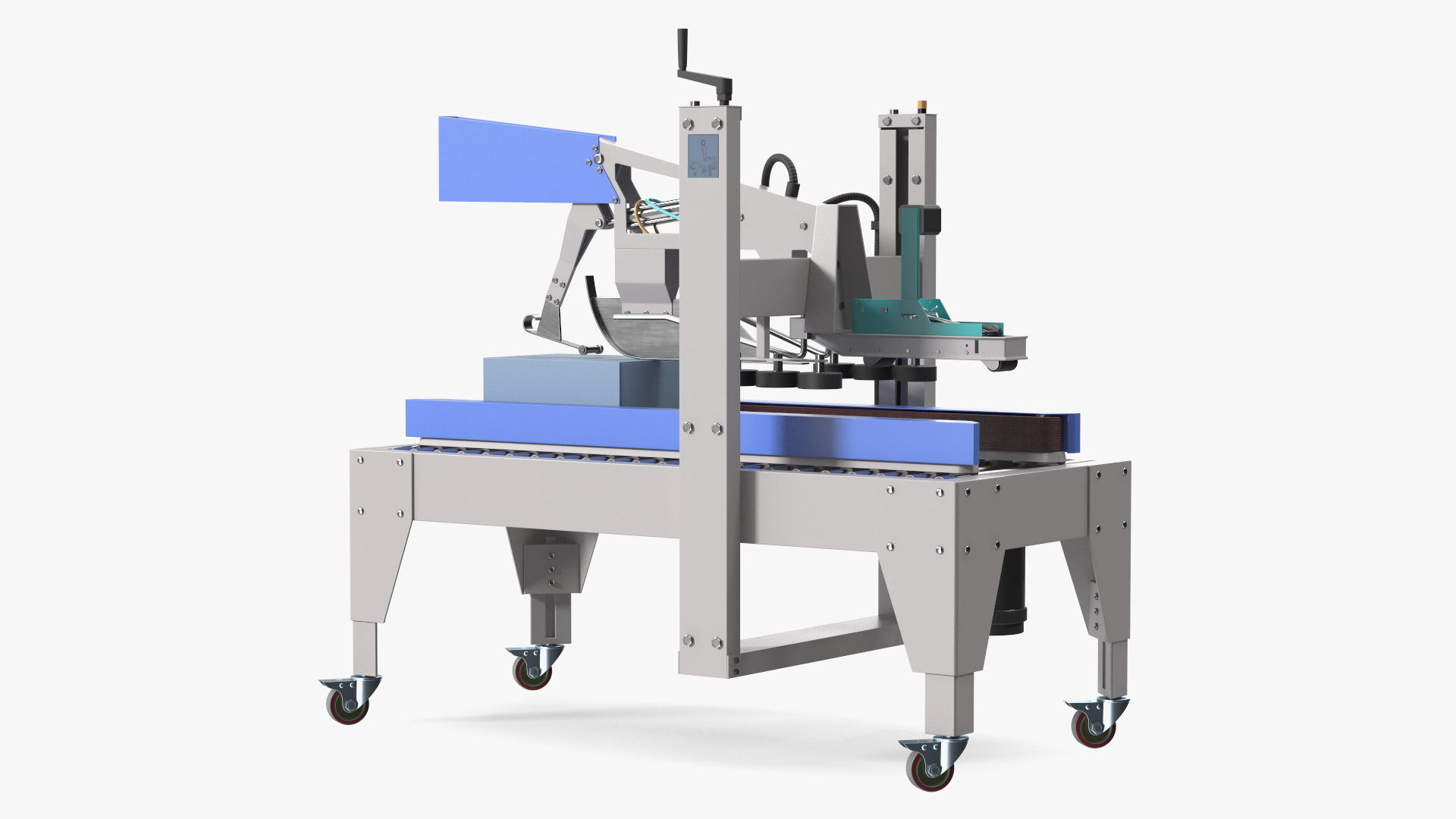 3D Automatic Paper Carton Packing Machine Blue model