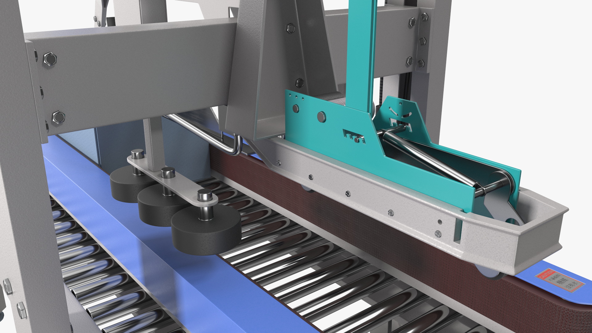 3D Automatic Paper Carton Packing Machine Blue model