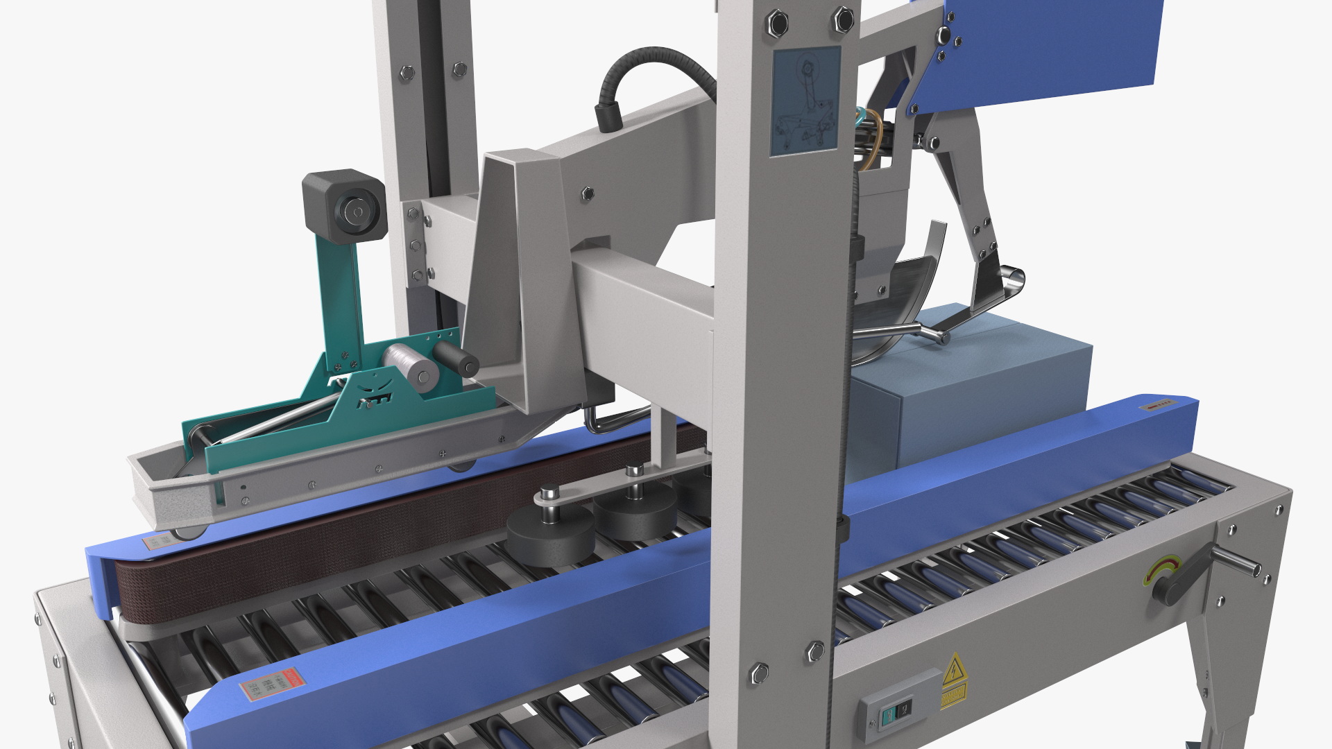 3D Automatic Paper Carton Packing Machine Blue model