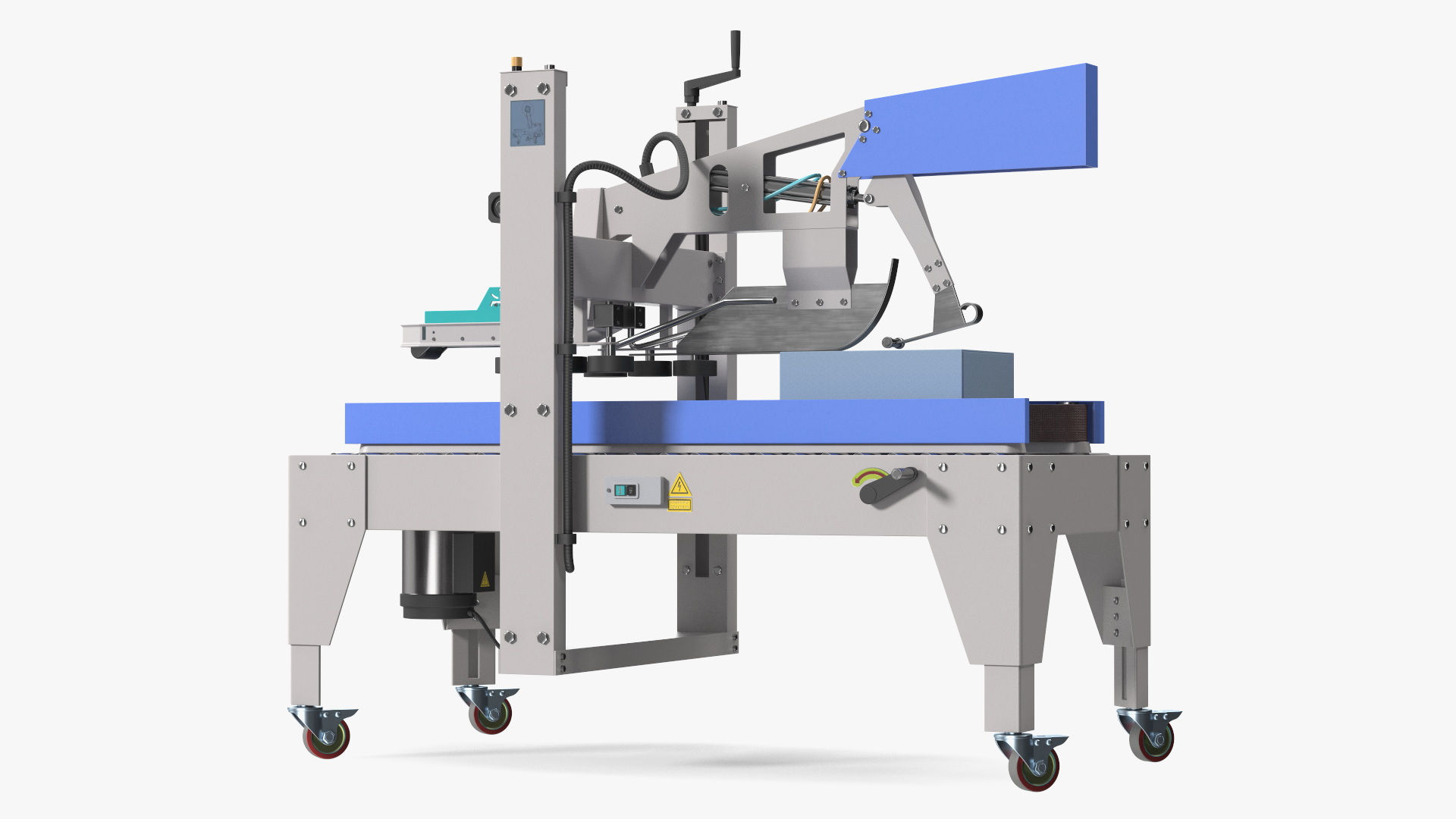 3D Automatic Paper Carton Packing Machine Blue model