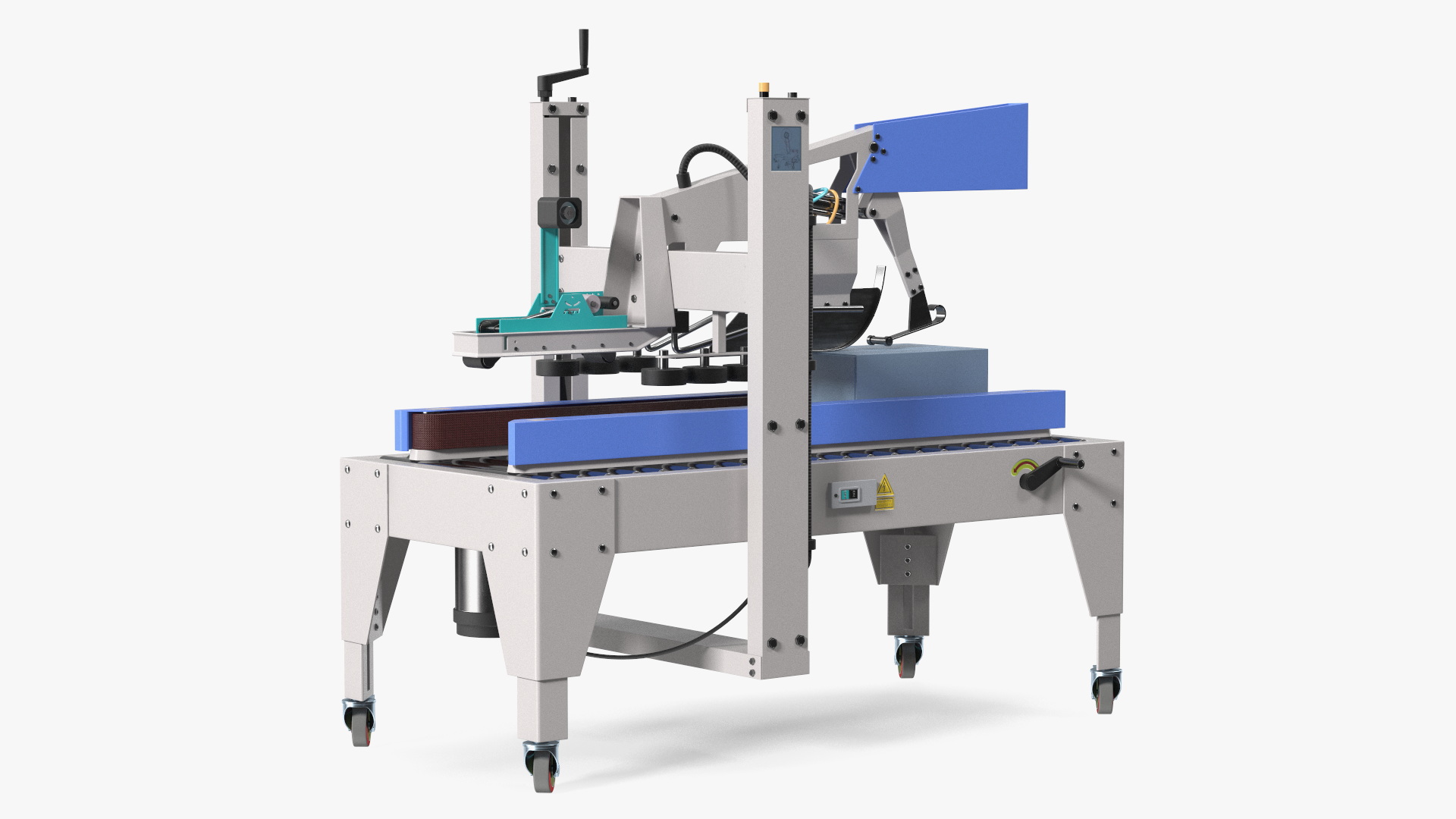 3D Automatic Paper Carton Packing Machine Blue model
