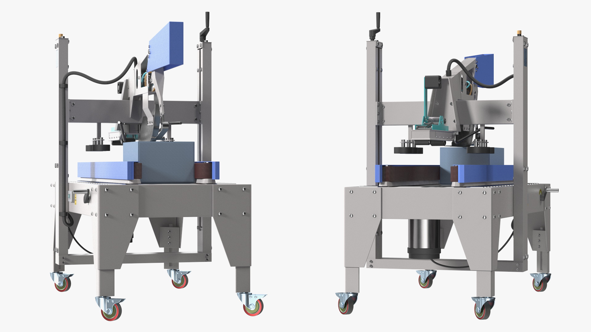 3D Automatic Paper Carton Packing Machine Blue model