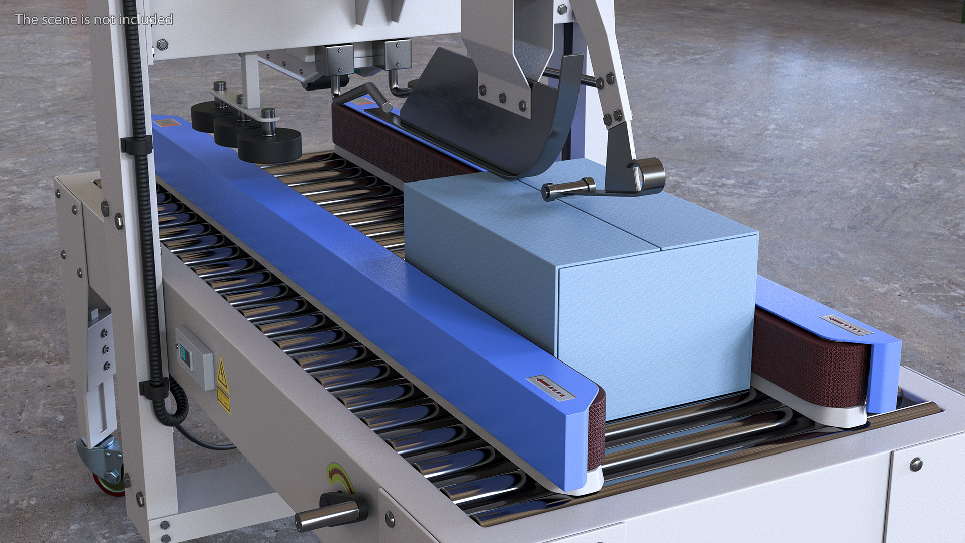 3D Automatic Paper Carton Packing Machine Blue model