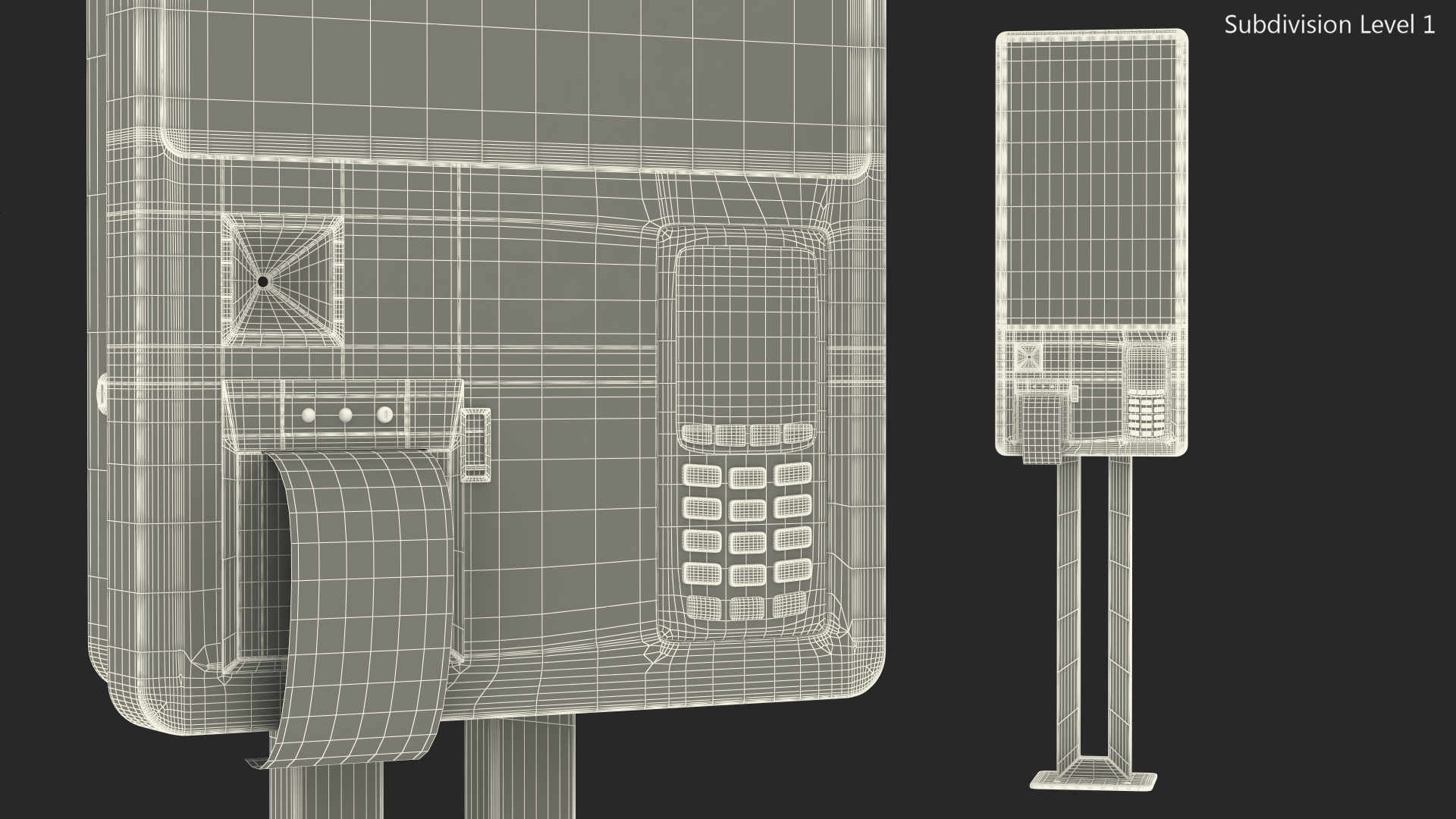 Fast Food Self Ordering Kiosk 3D model