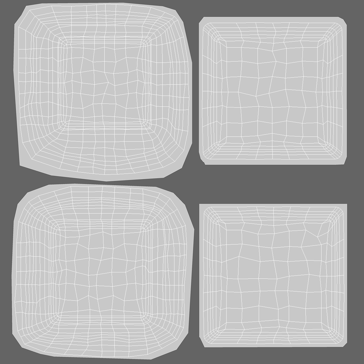 Clear Square Glass Block 3D model