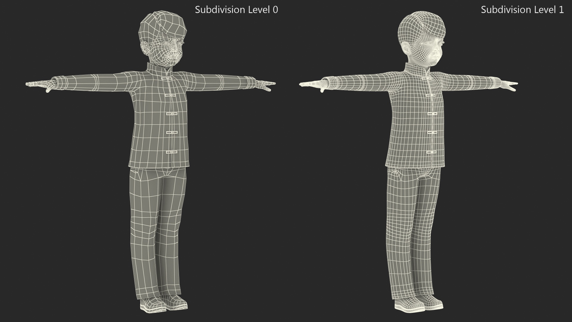 3D Chinese Boy Dragon Silk Costume Rigged model
