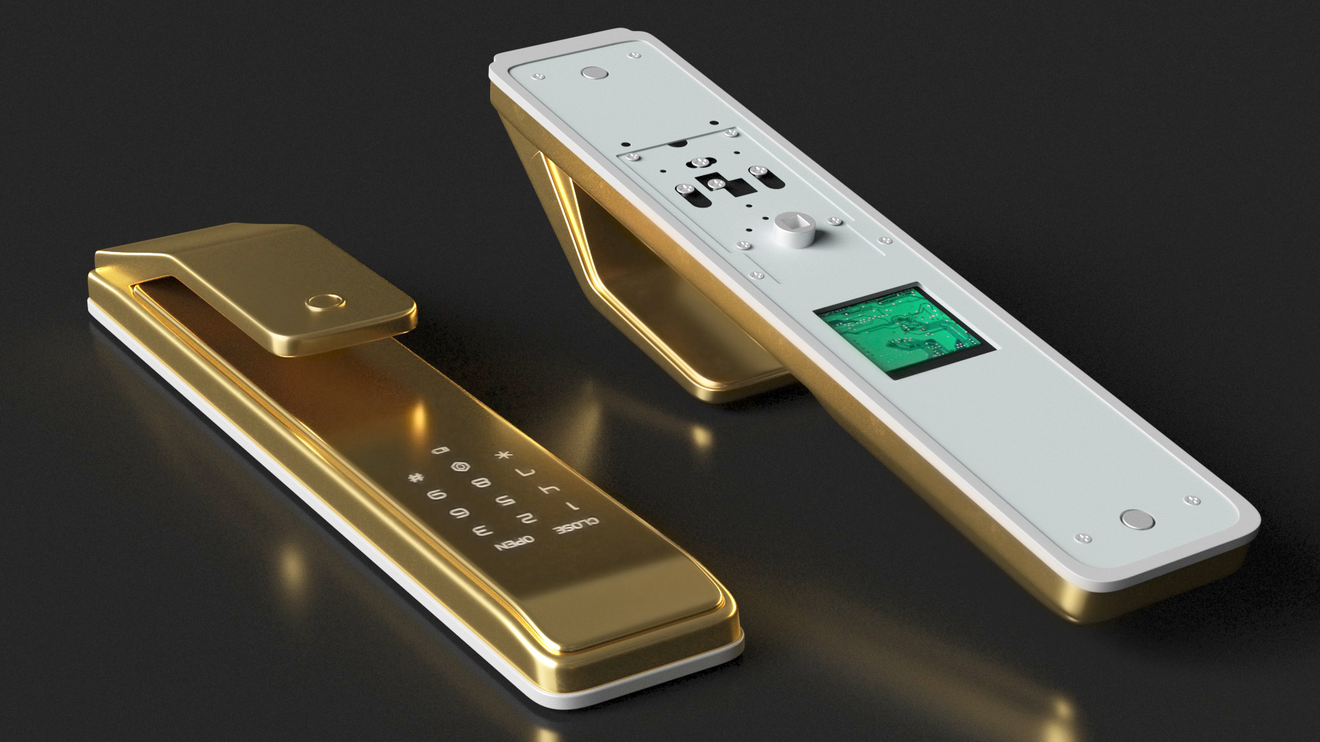 3D model Smart Lock Gold