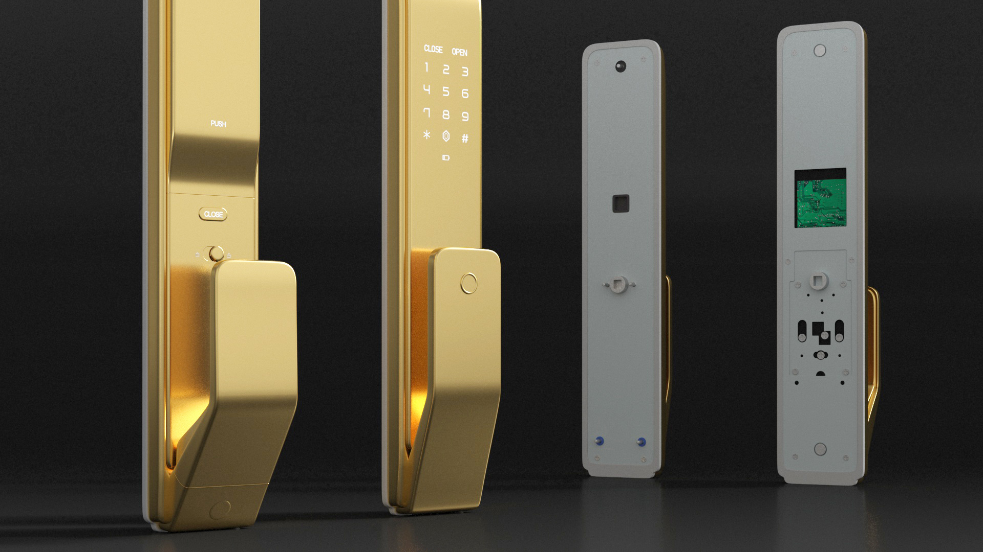 3D model Smart Lock Gold