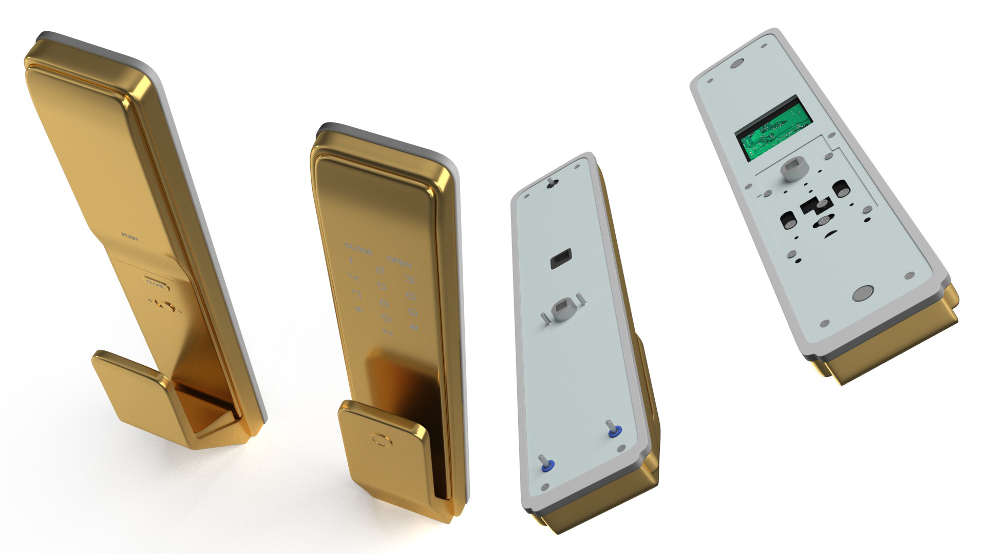 3D model Smart Lock Gold
