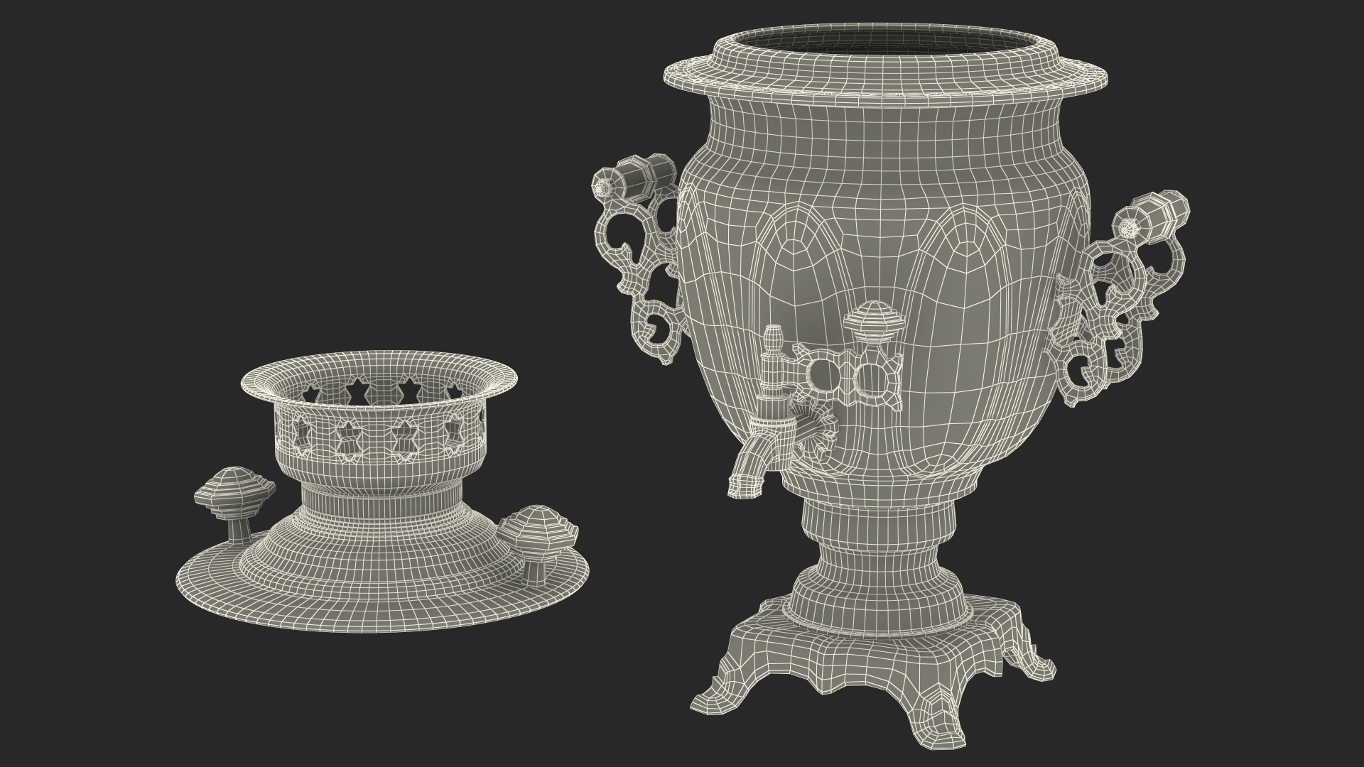 Russian Vintage Electric Samovar 3D