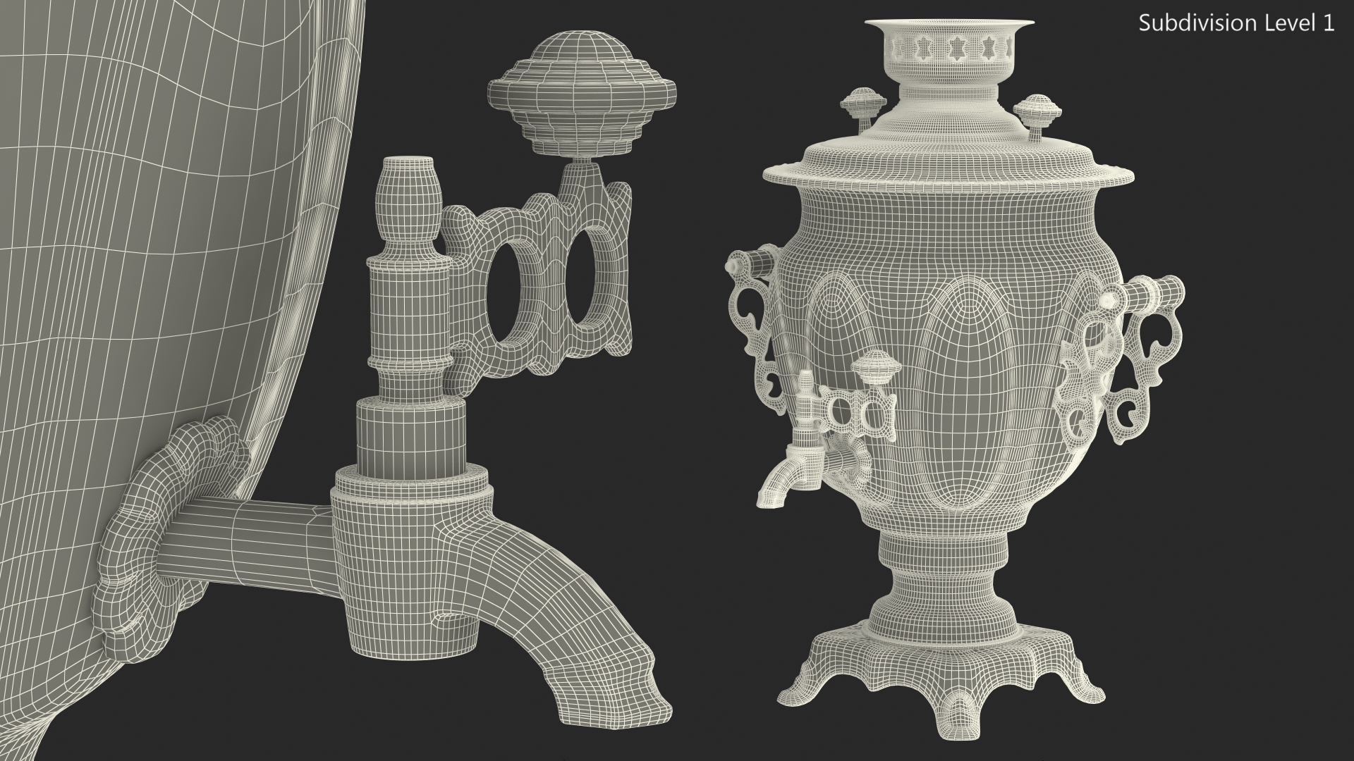 Russian Vintage Electric Samovar 3D