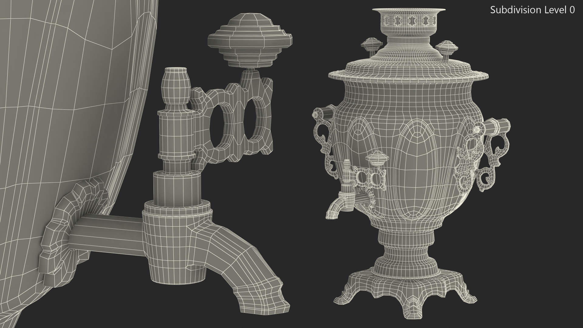 Russian Vintage Electric Samovar 3D