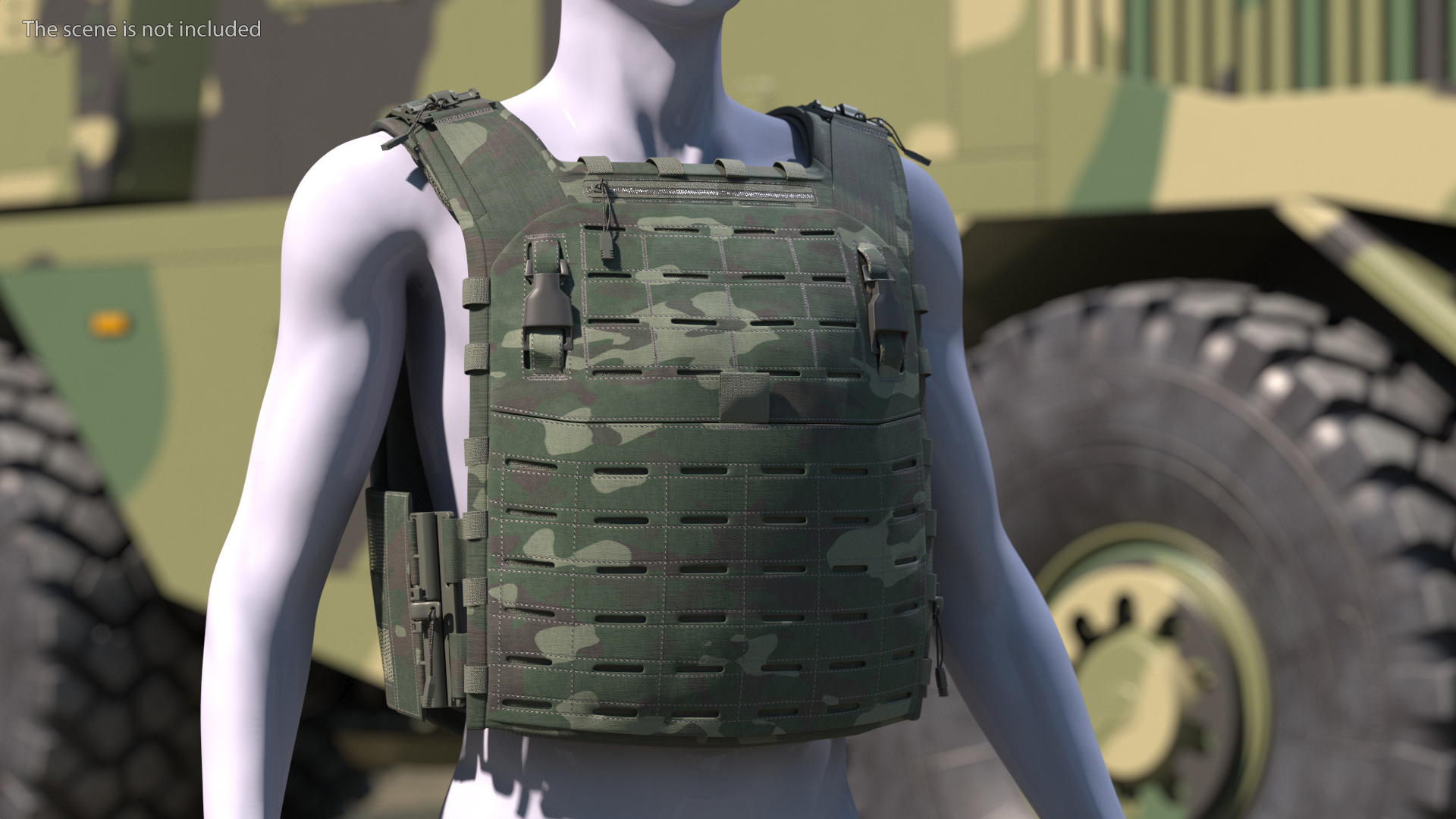 Adjustable Bulletproof Vest 3D