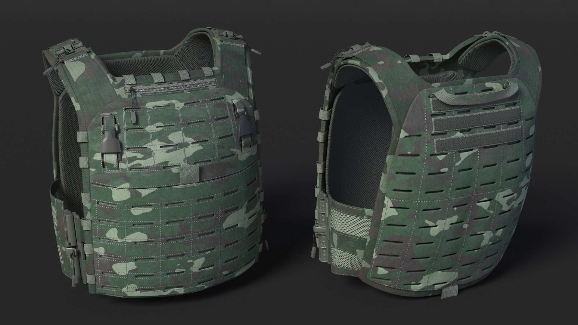Adjustable Bulletproof Vest 3D