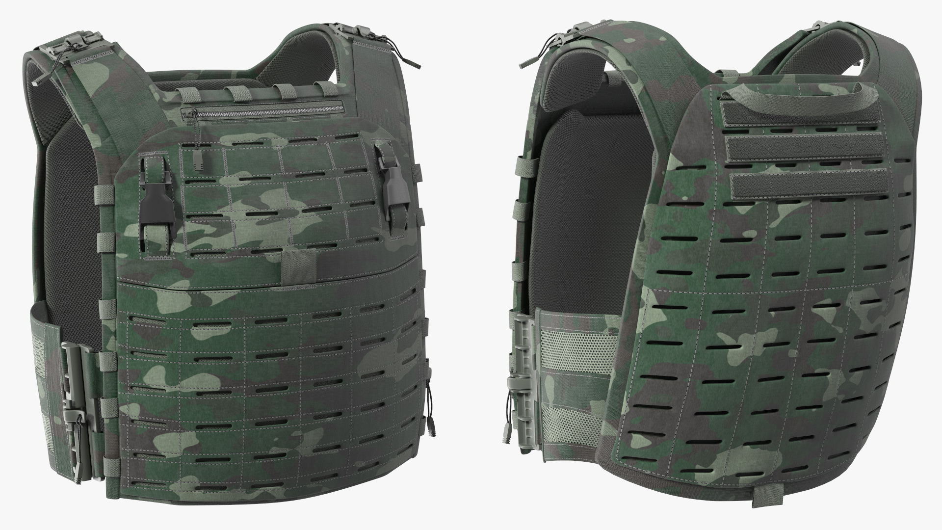 Adjustable Bulletproof Vest 3D