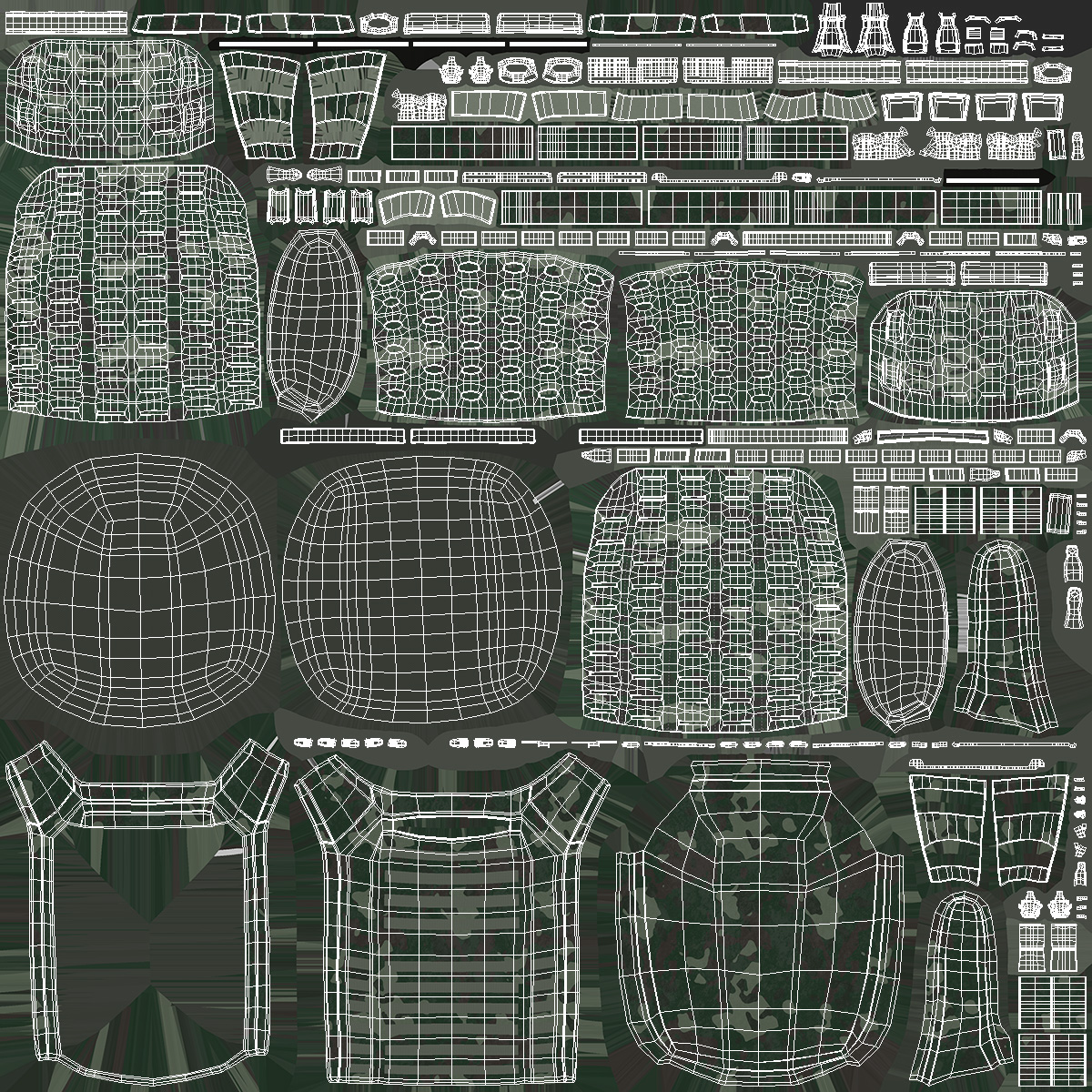Adjustable Bulletproof Vest 3D