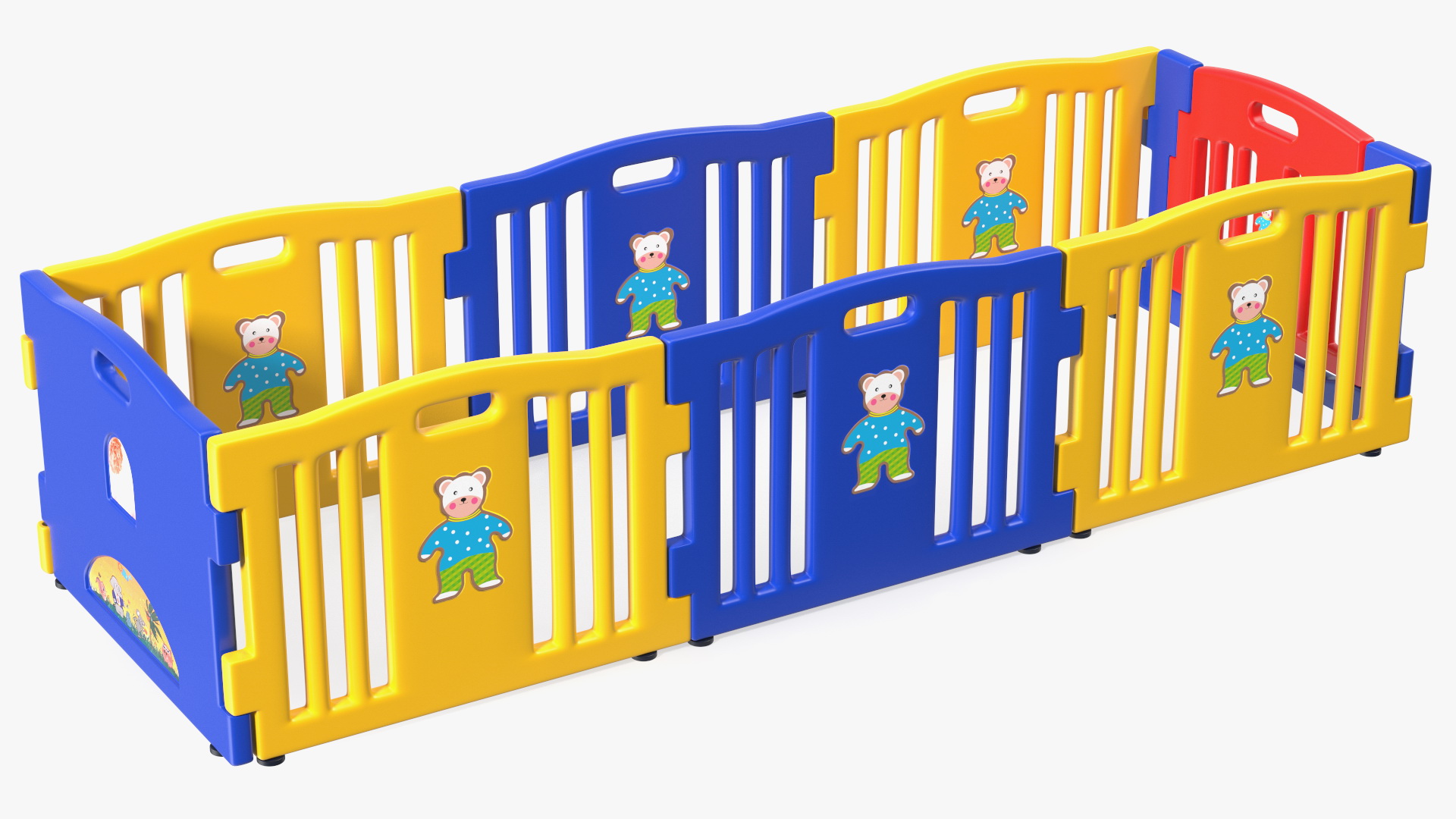 Baby Playpen Rectangle 3D