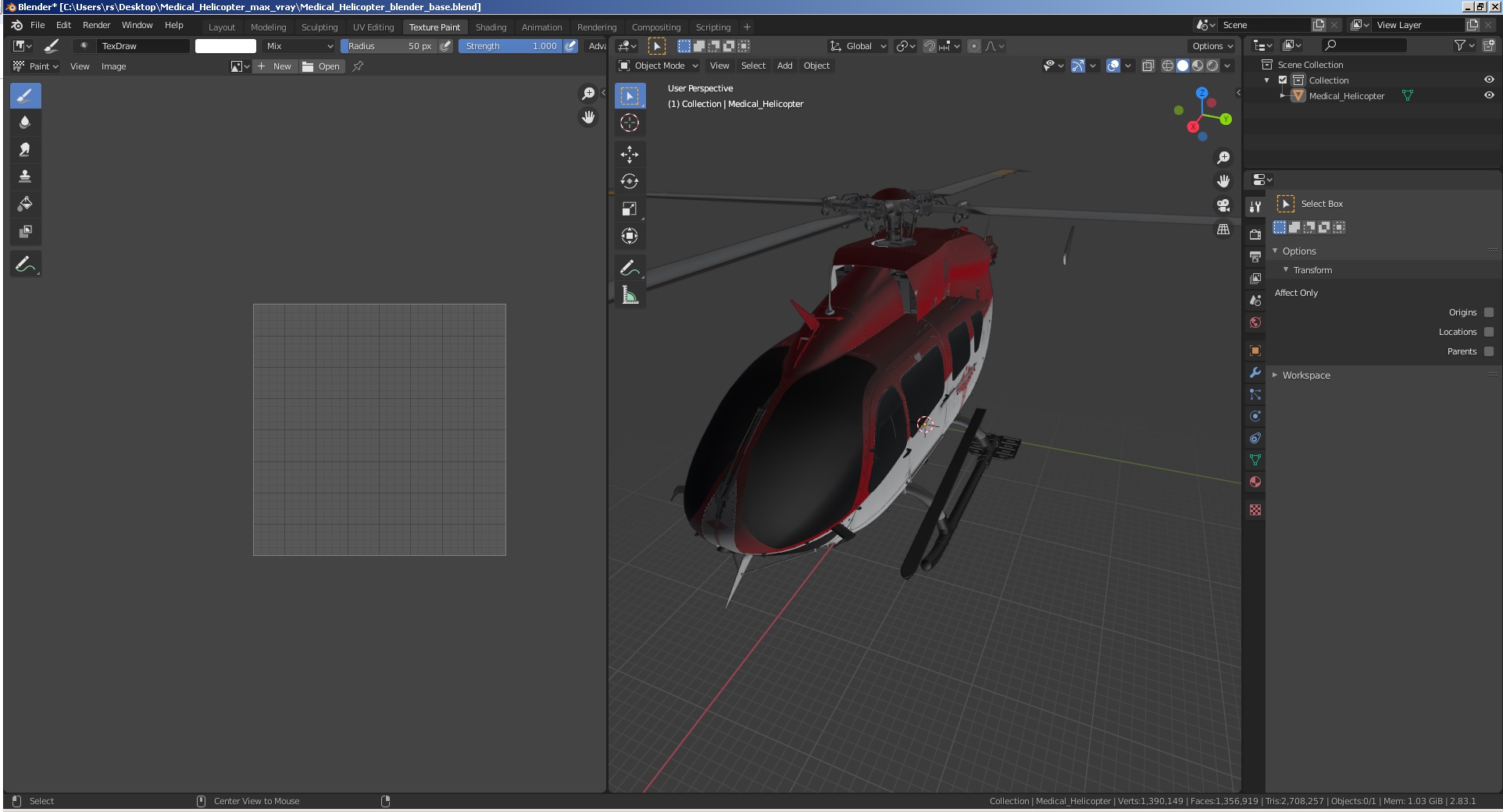 3D Medical Helicopter model