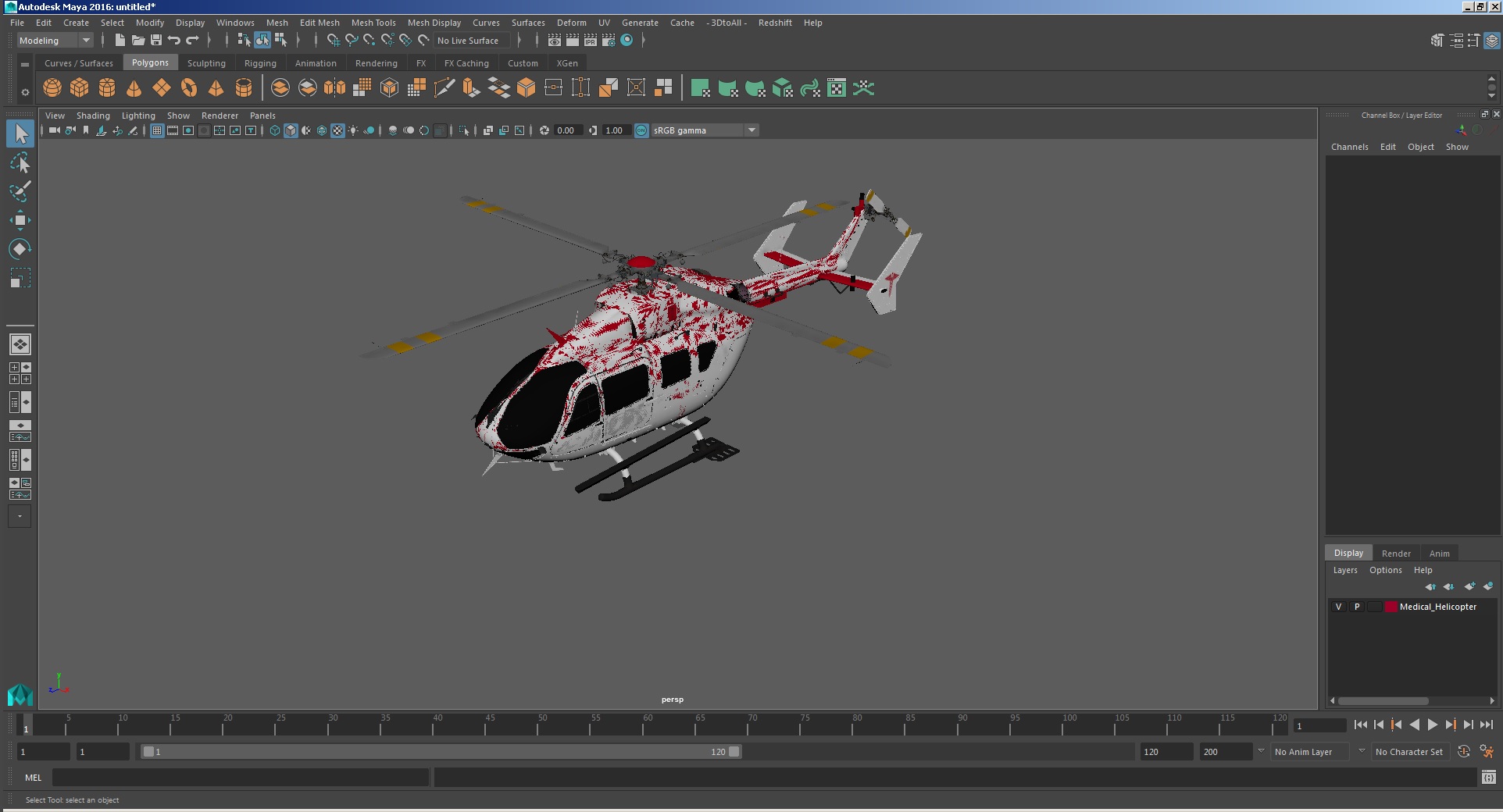 3D Medical Helicopter model