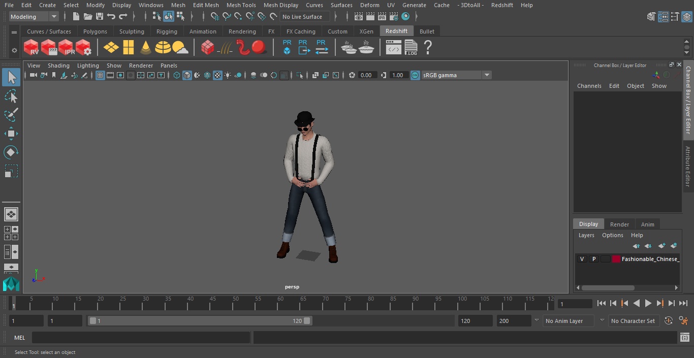 Fashionable Chinese Man With Sunglasses 3D model