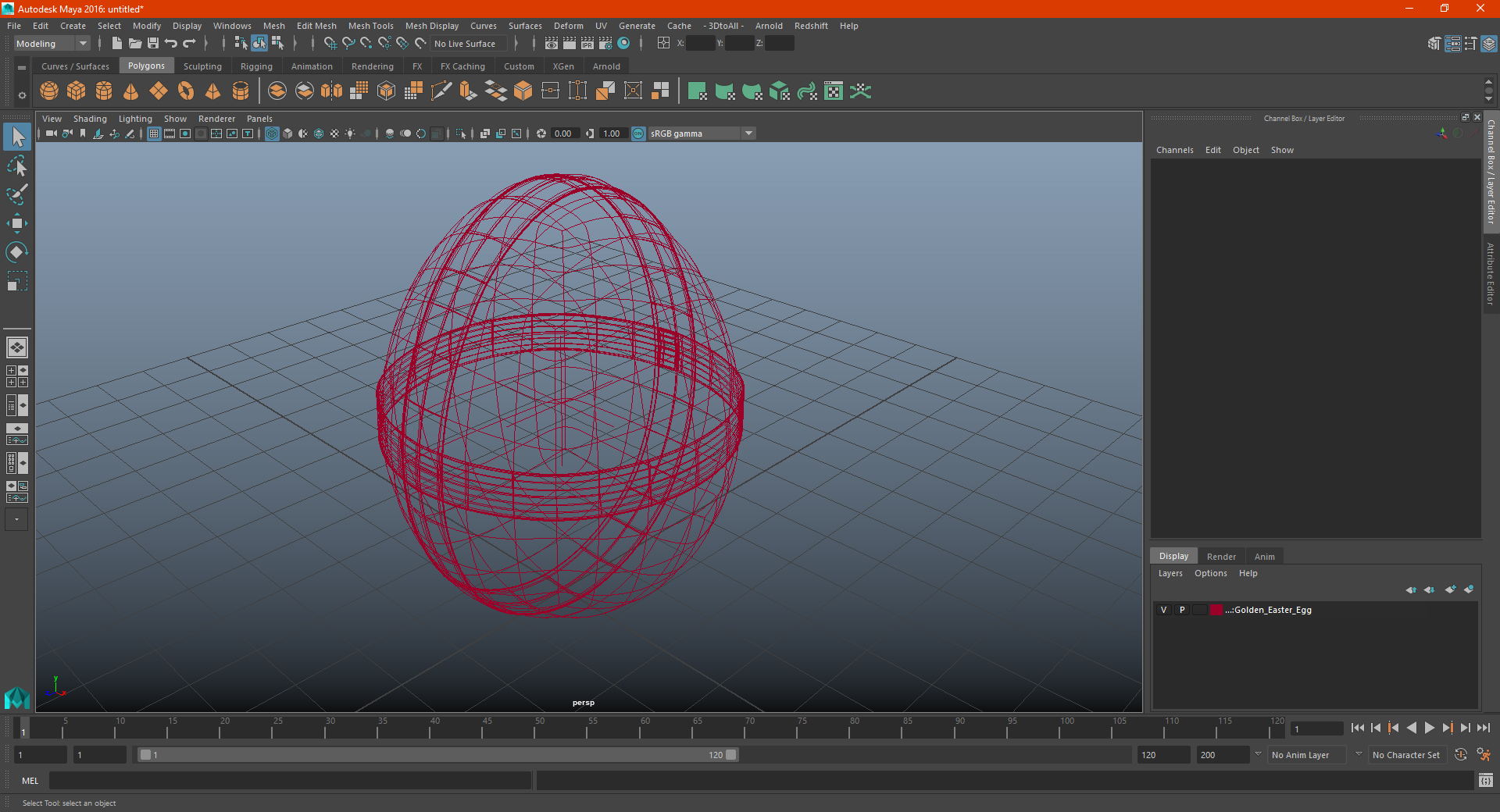 Golden Easter Egg 3D