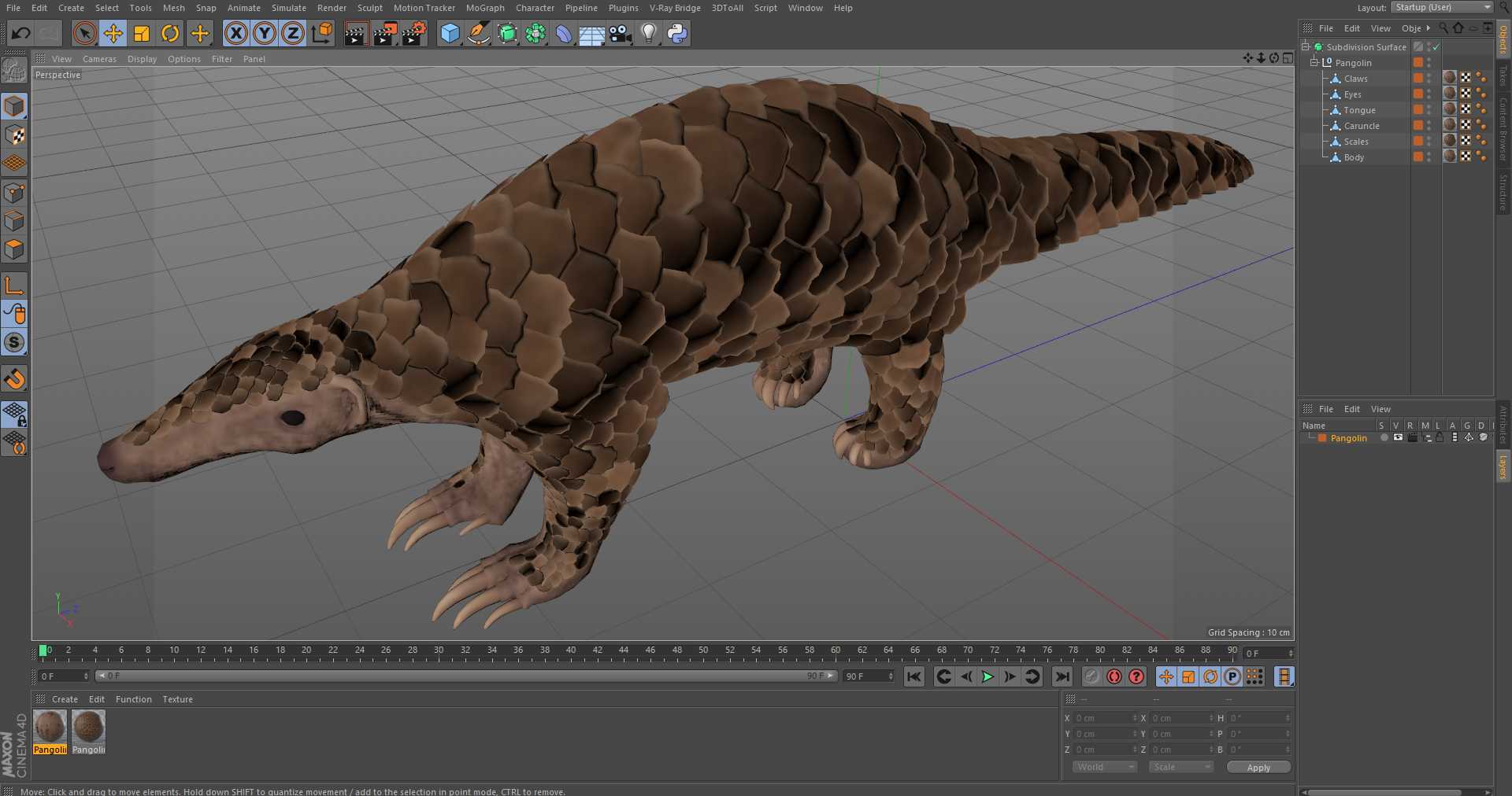 3D model Pangolin