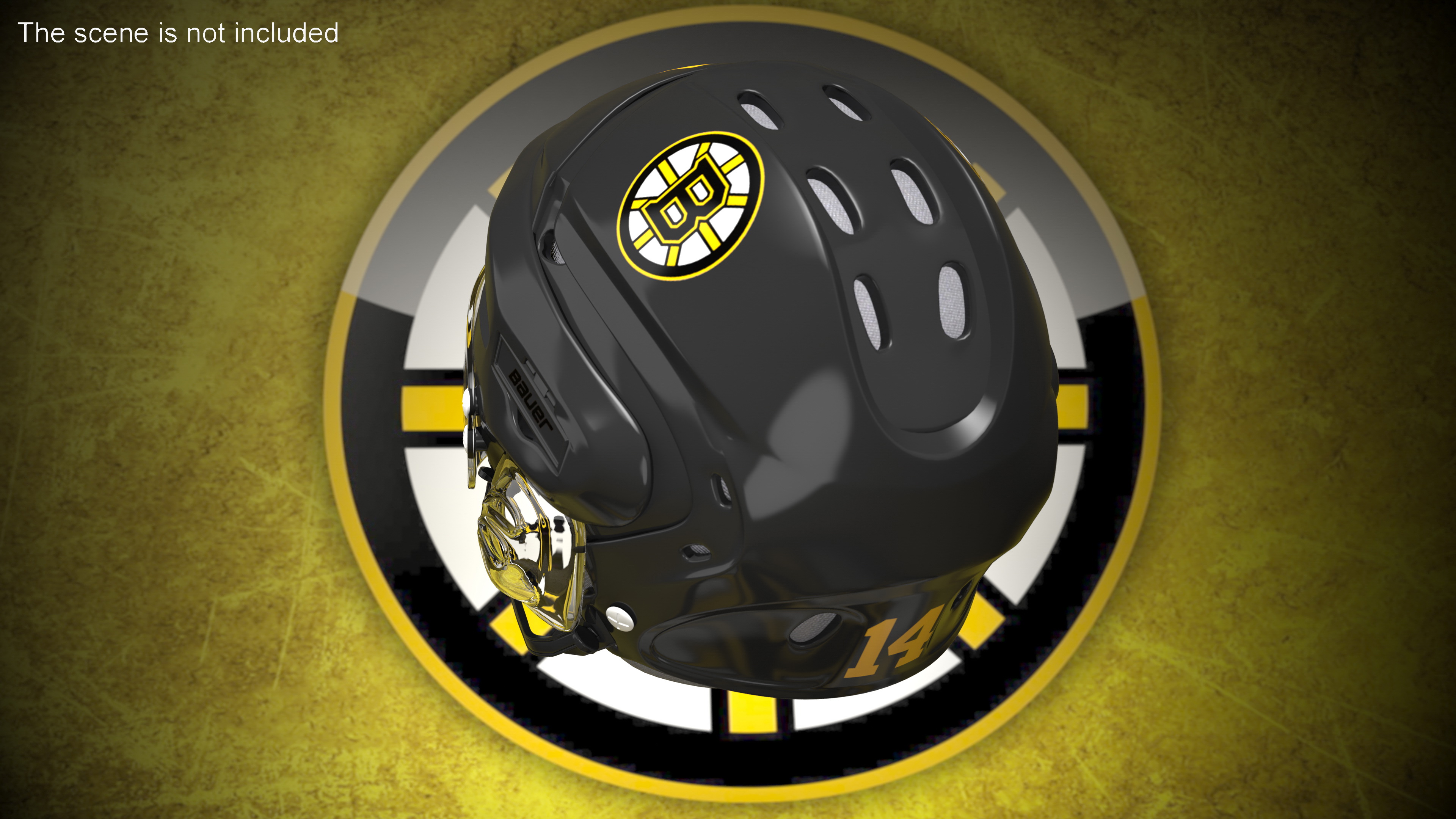 Hockey Helmet Boston Bruins 3D