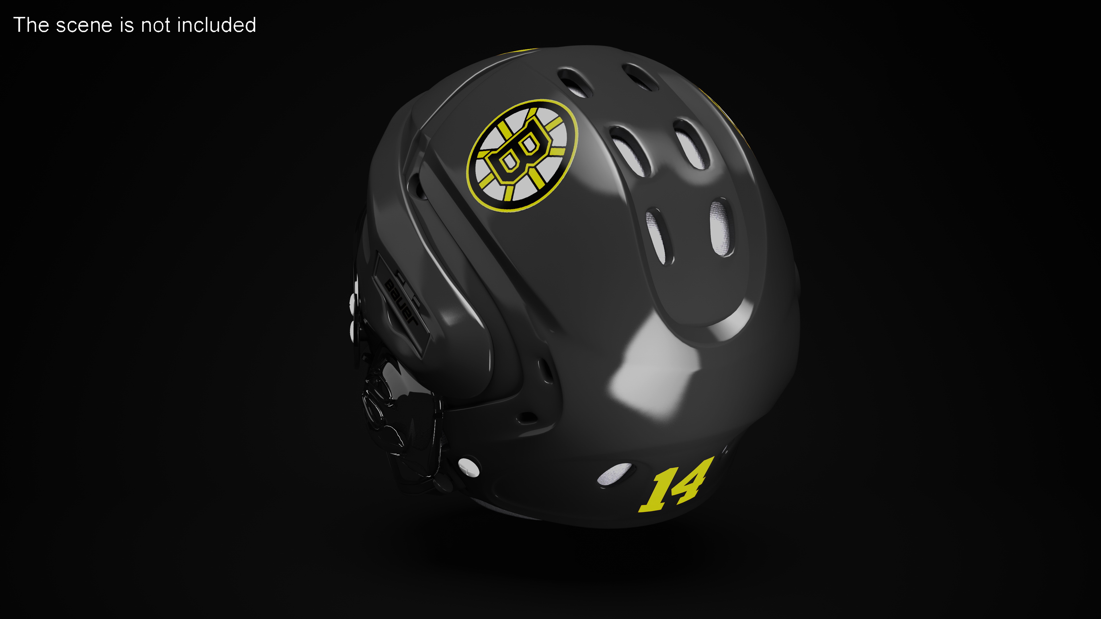 Hockey Helmet Boston Bruins 3D
