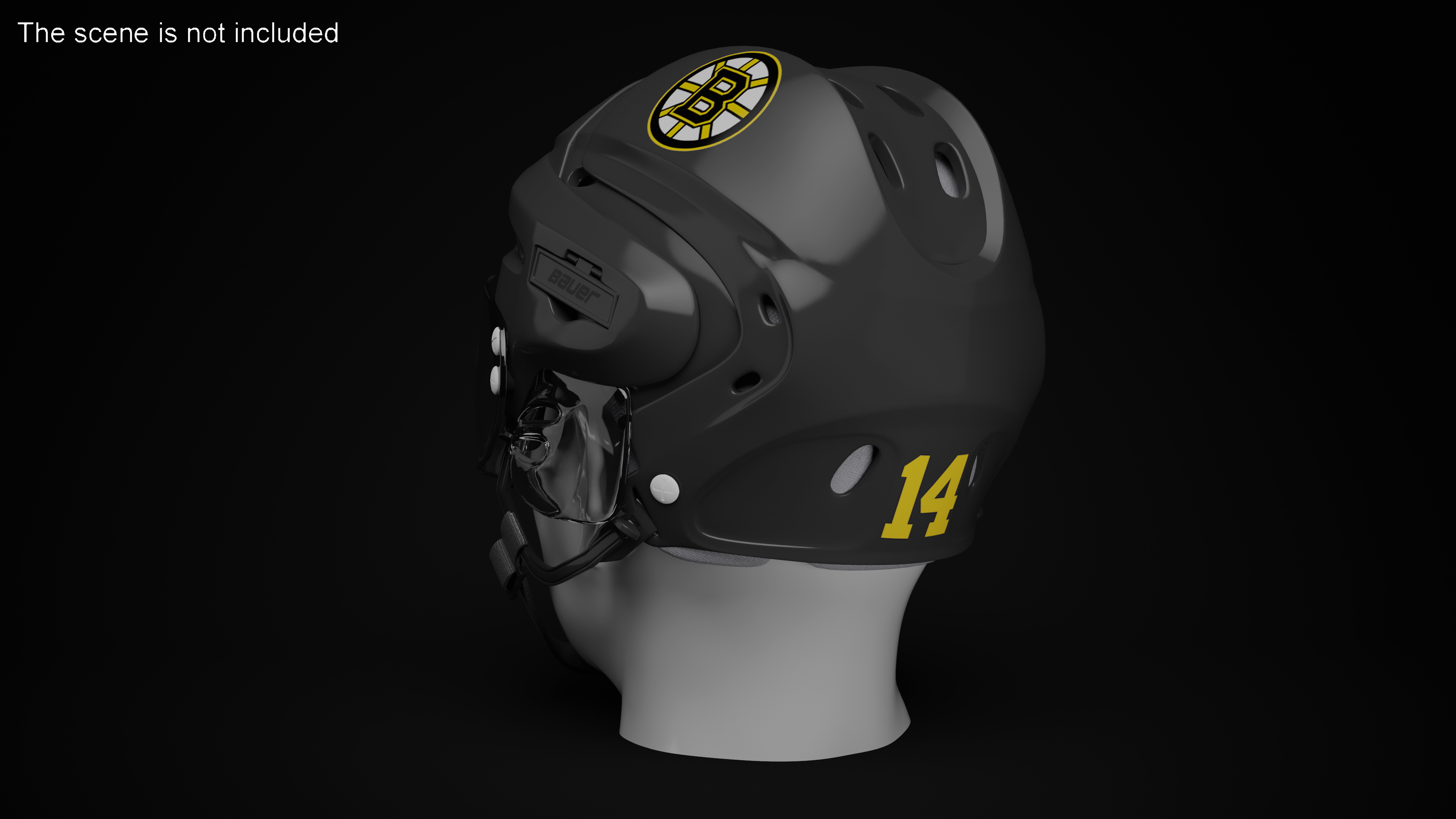 Hockey Helmet Boston Bruins 3D