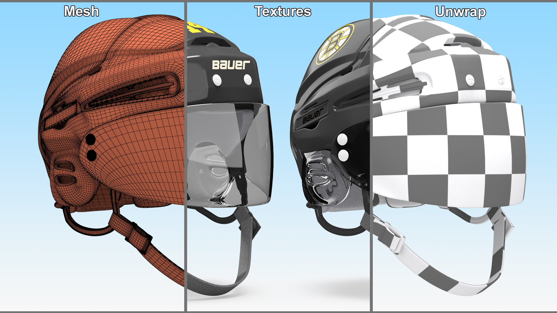 Hockey Helmet Boston Bruins 3D