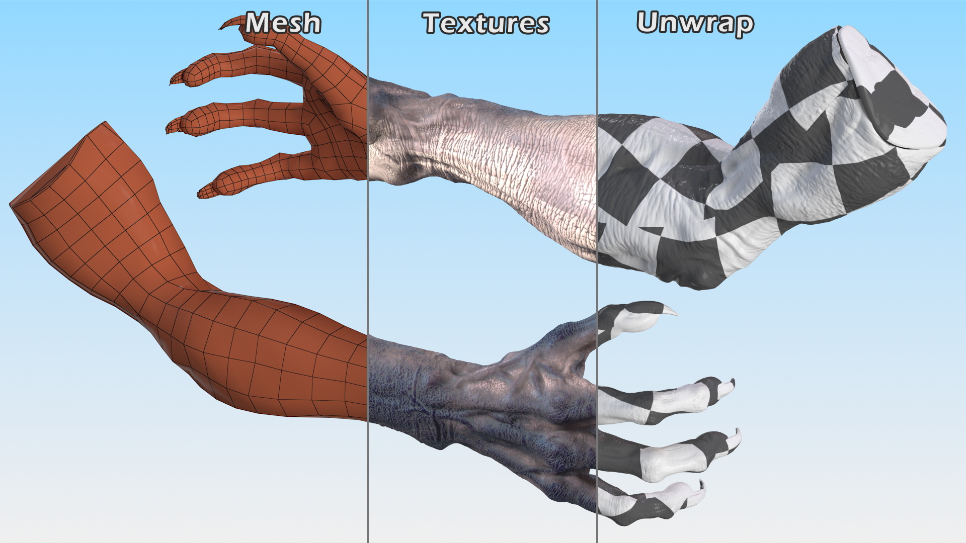 3D model Monster Creature Arm