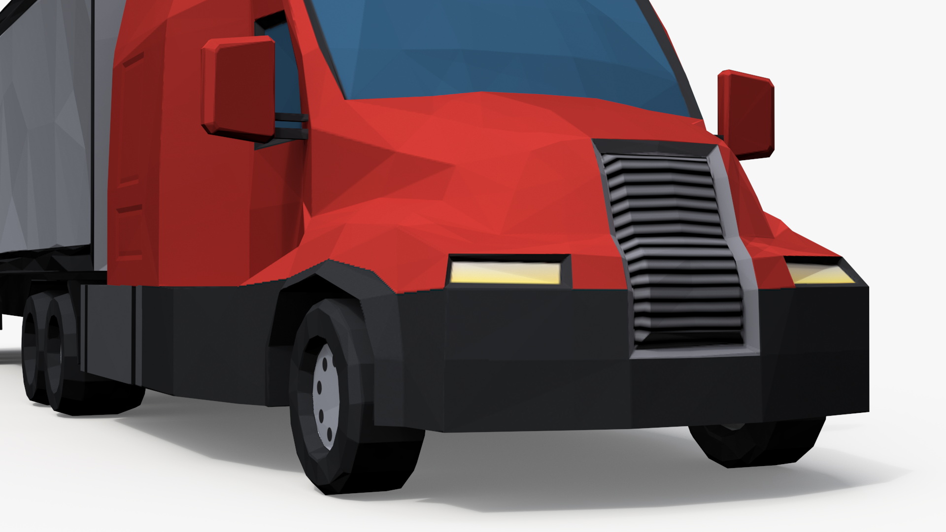 Low Poly Stylized Model Truck 3D model