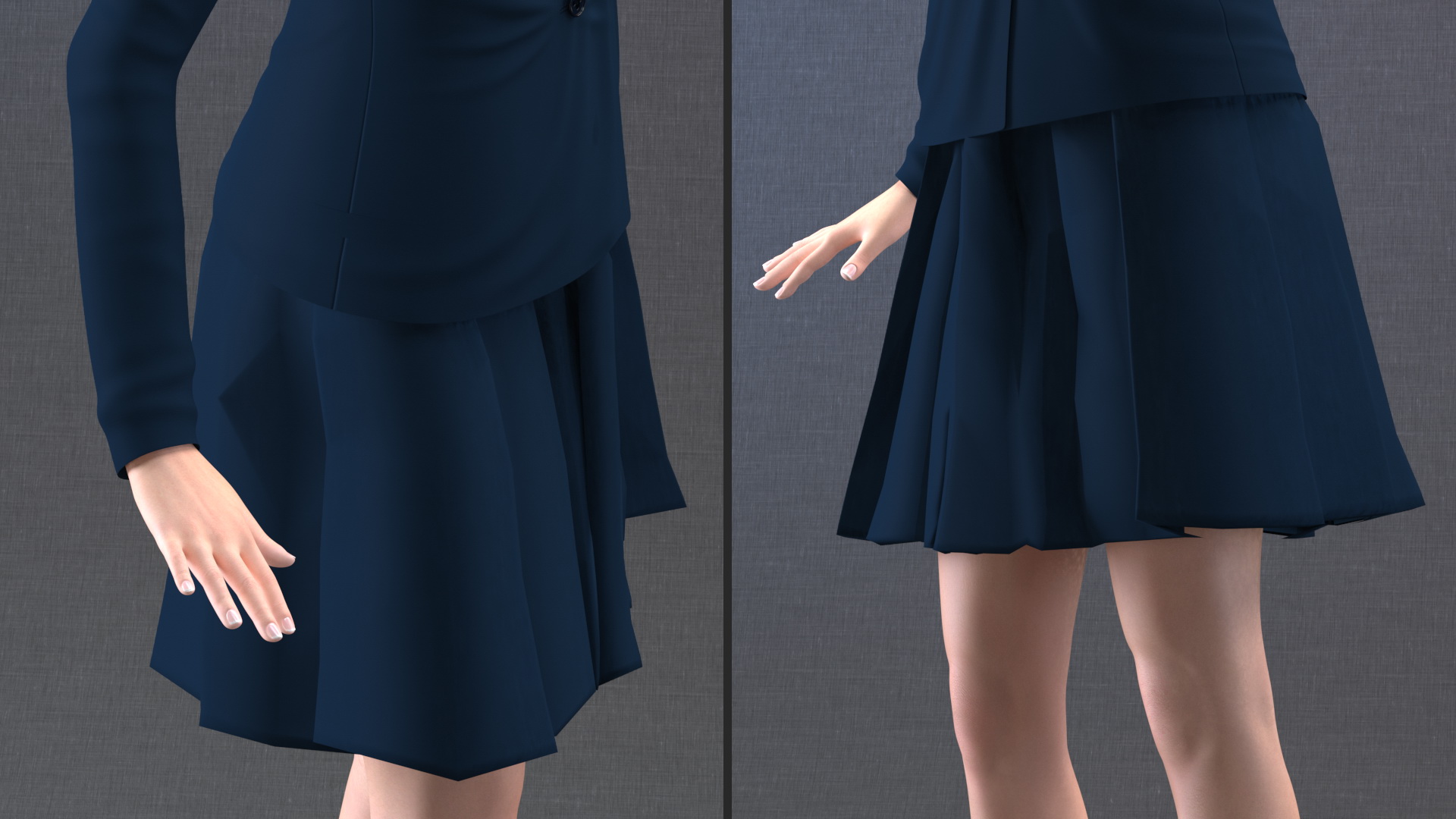 Happy Chinese Schoolgirl 3D model
