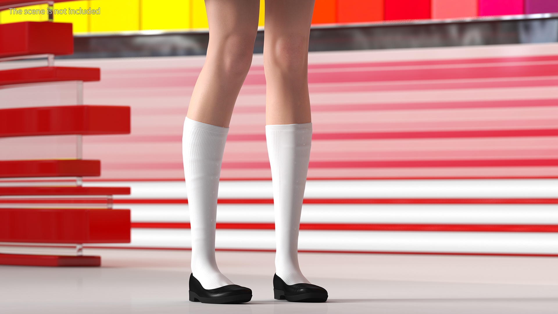Happy Chinese Schoolgirl 3D model