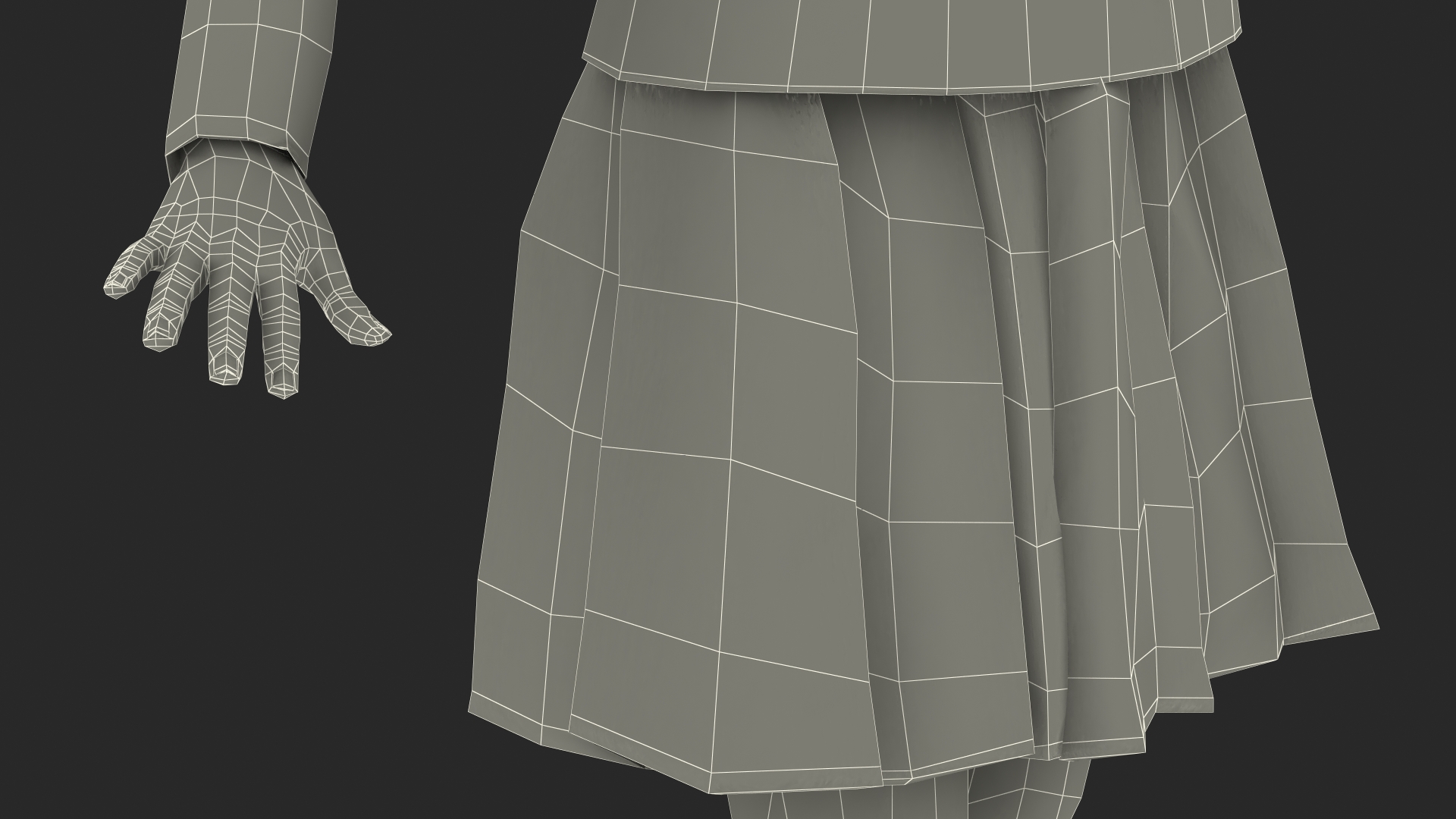 Happy Chinese Schoolgirl 3D model