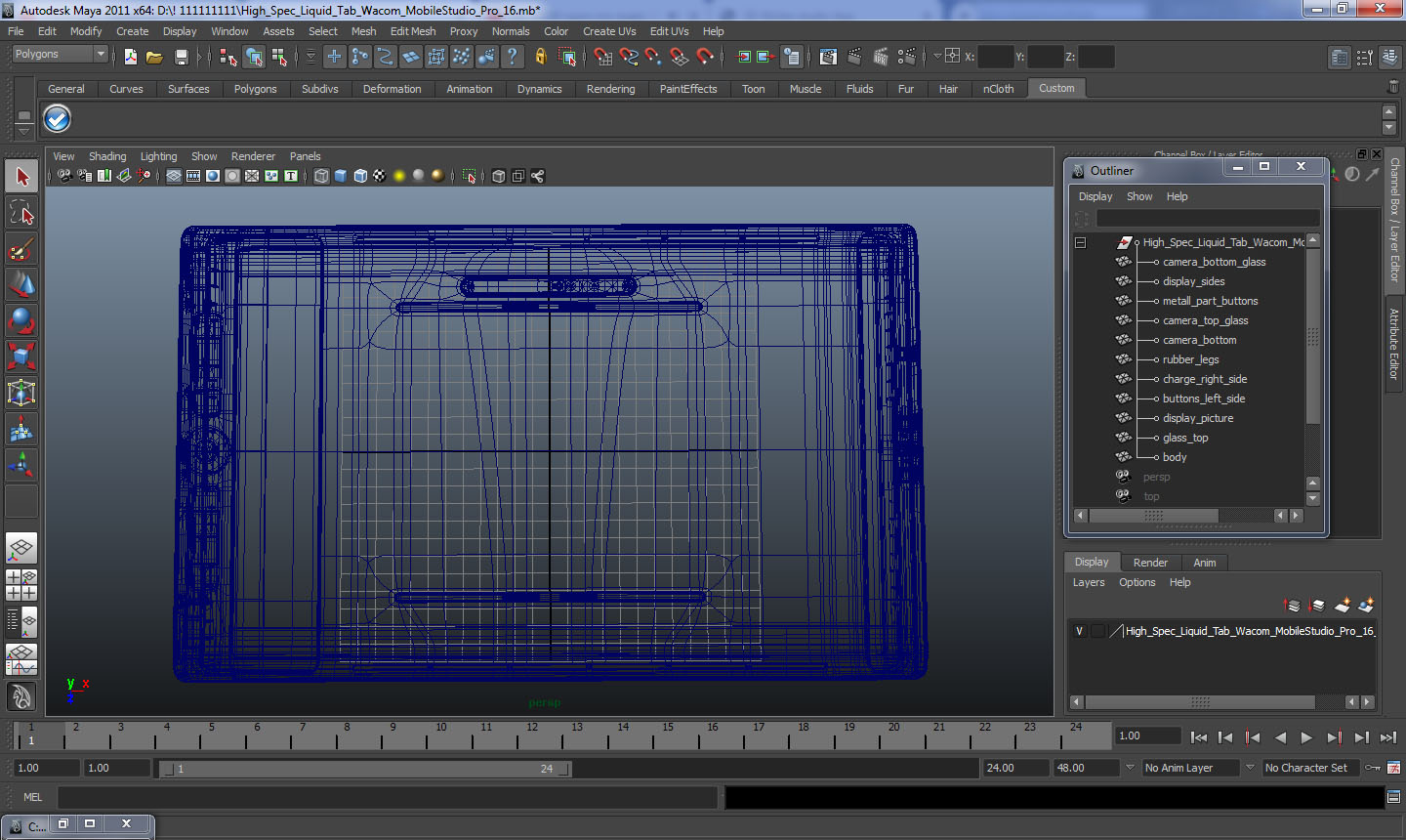 3D High Spec Liquid Tab Wacom MobileStudio Pro 16