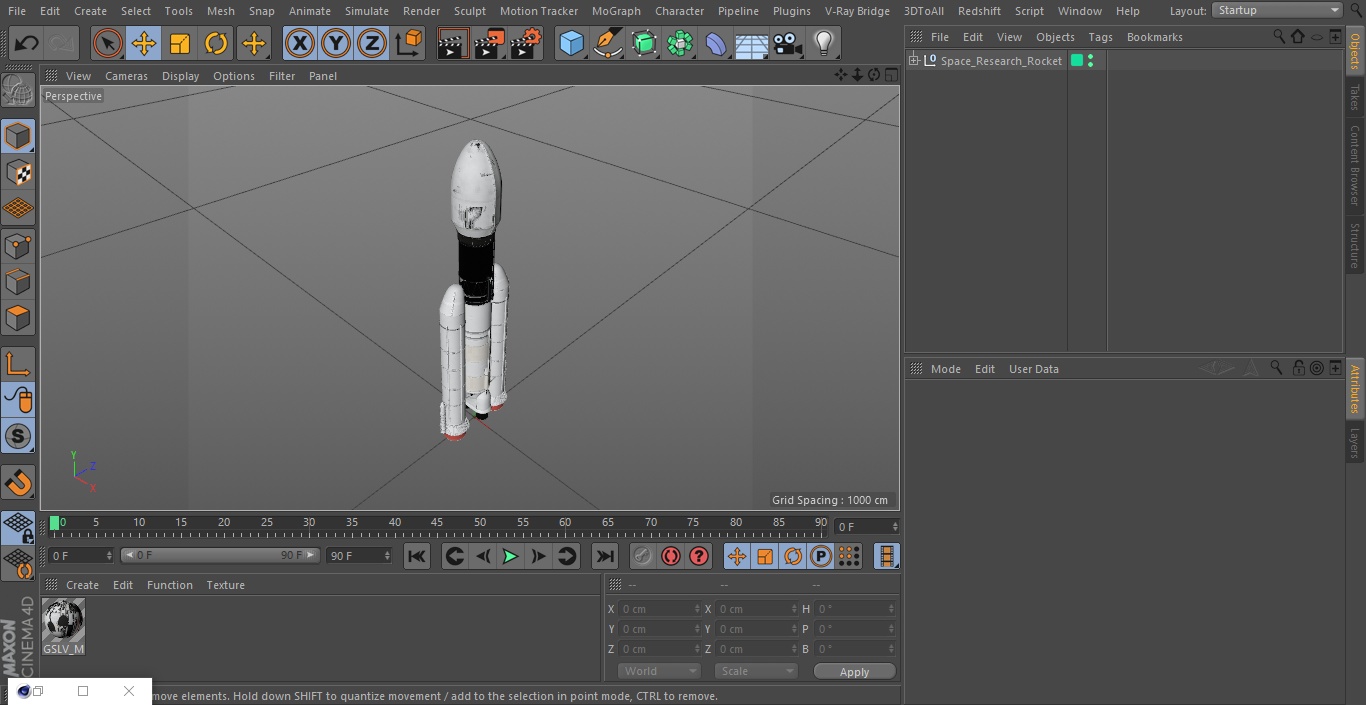 3D Space Research Rocket