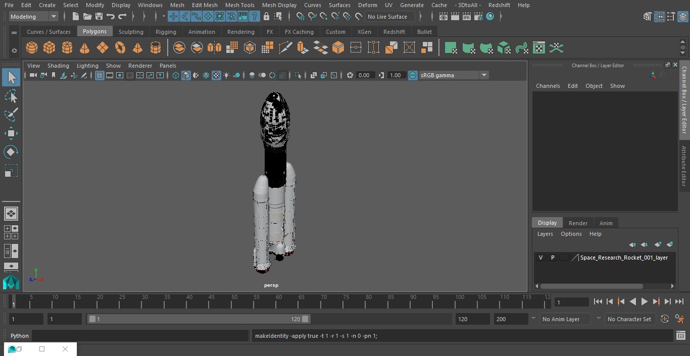3D Space Research Rocket