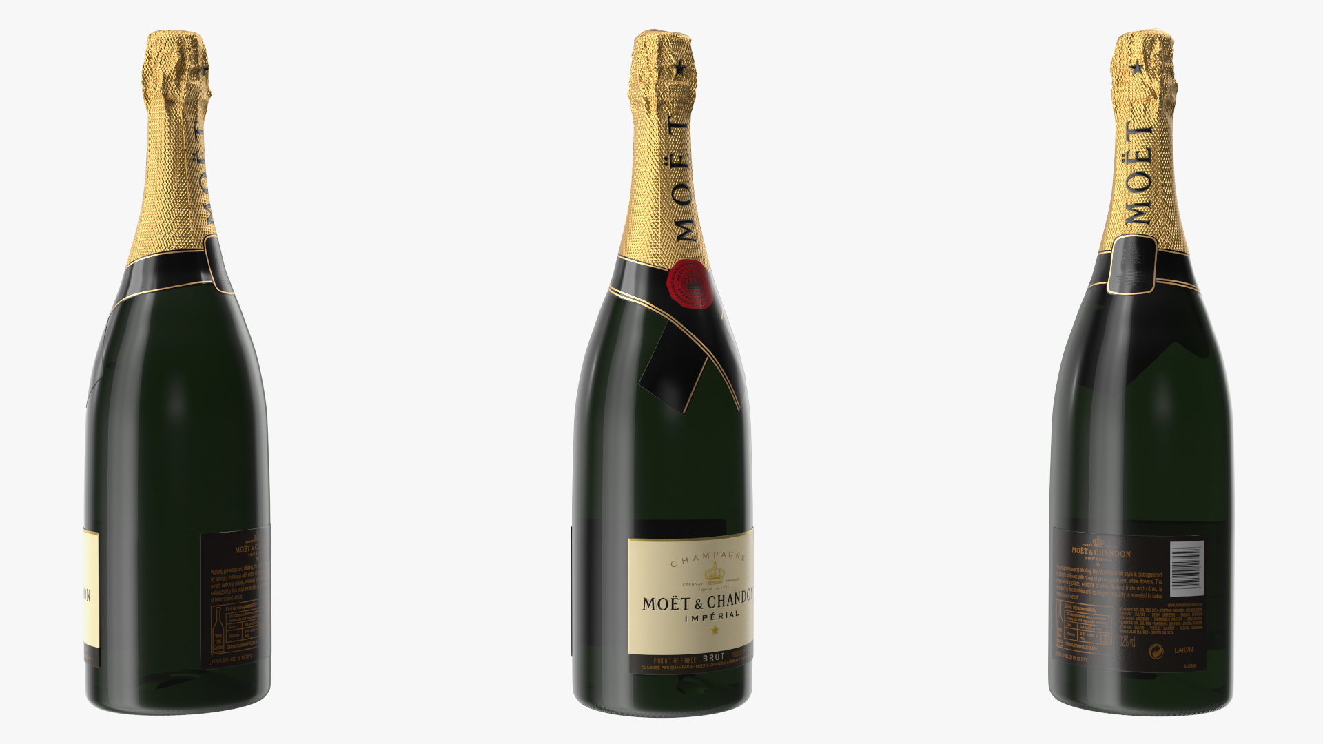 Champagne Bottle Moet and Chandon Brut Imperial 3D