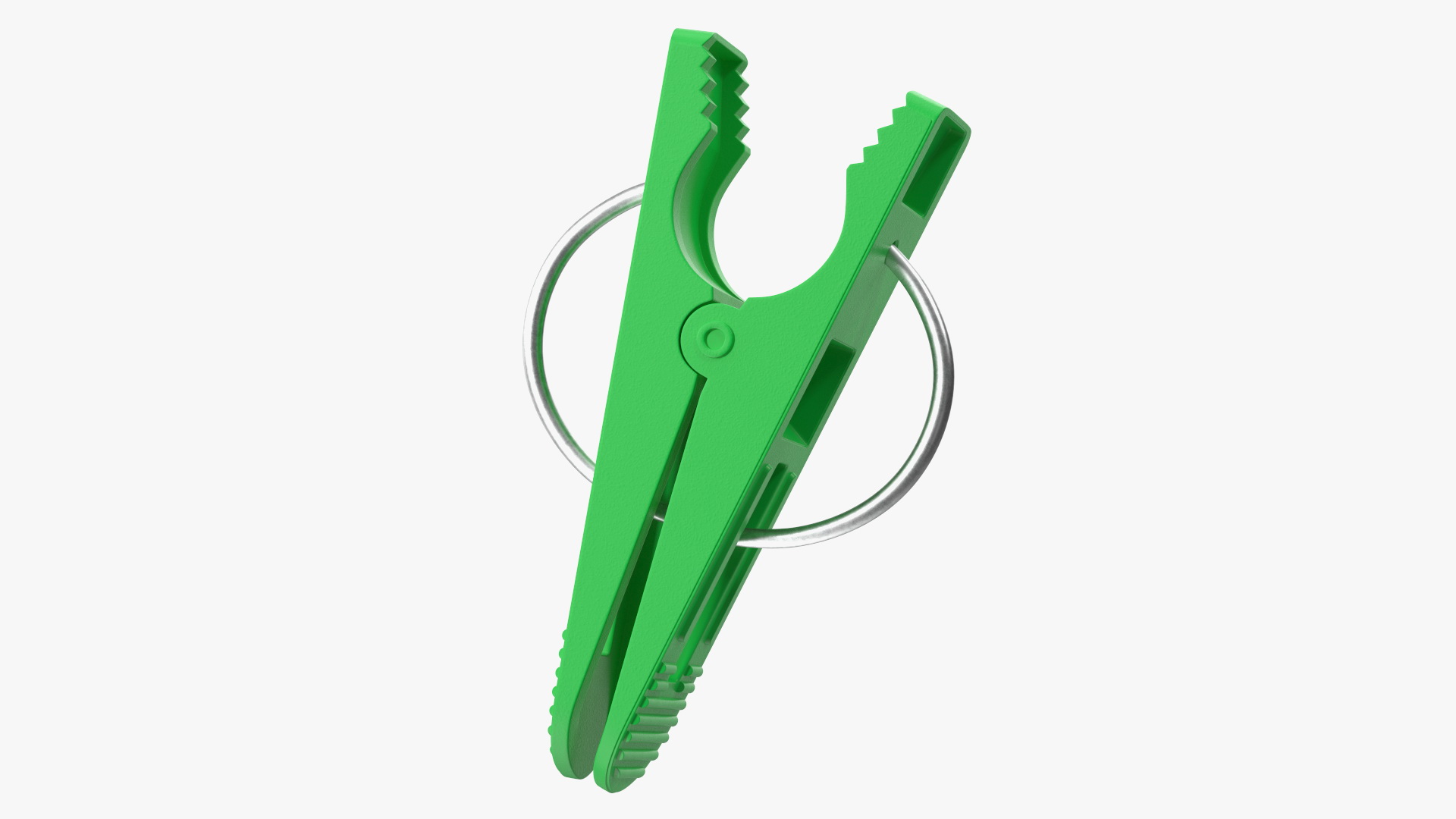 Plastic Clothespin Green Pressed 3D